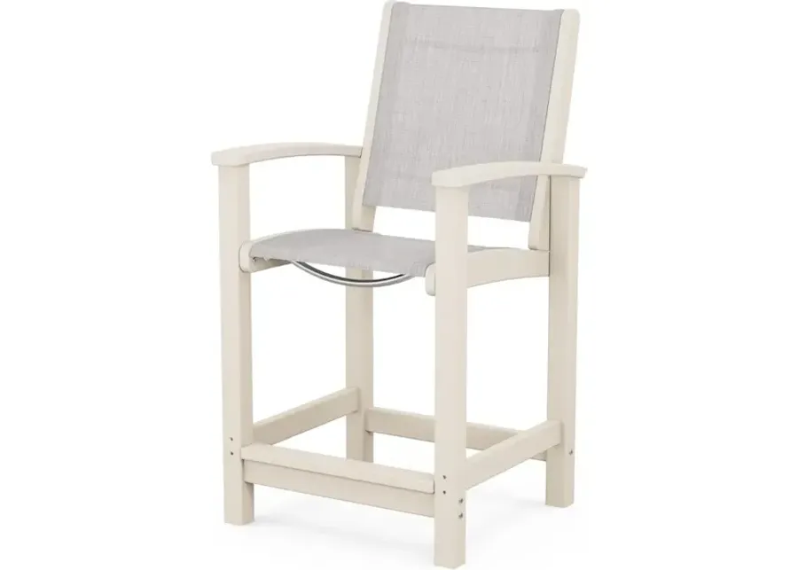 Coastal Counter Chair In Sand Parchment Sling