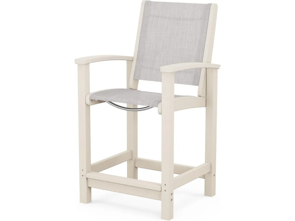 Coastal Counter Chair In Sand Parchment Sling