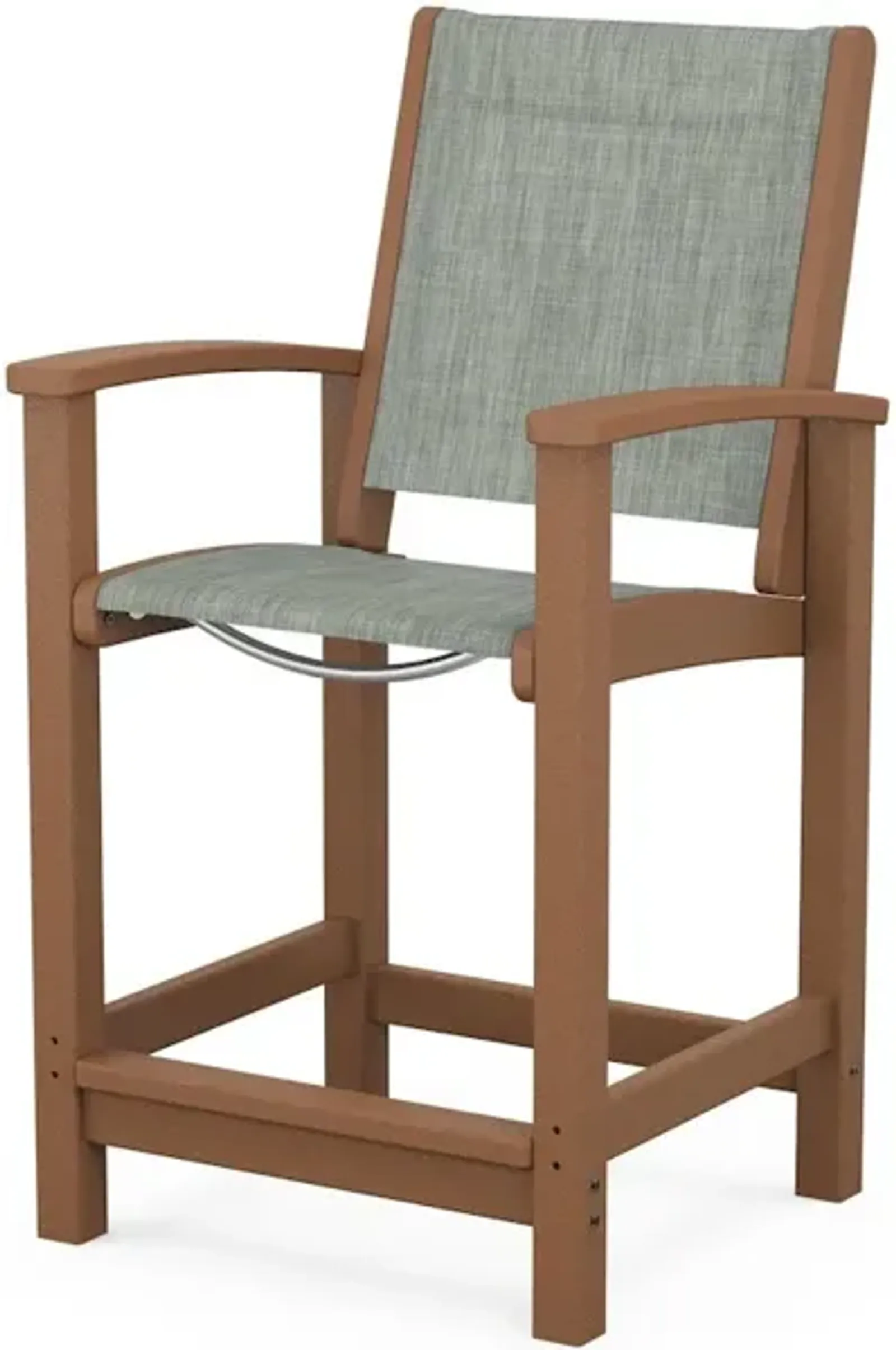 Coastal Counter Chair In Teak Birch Sling