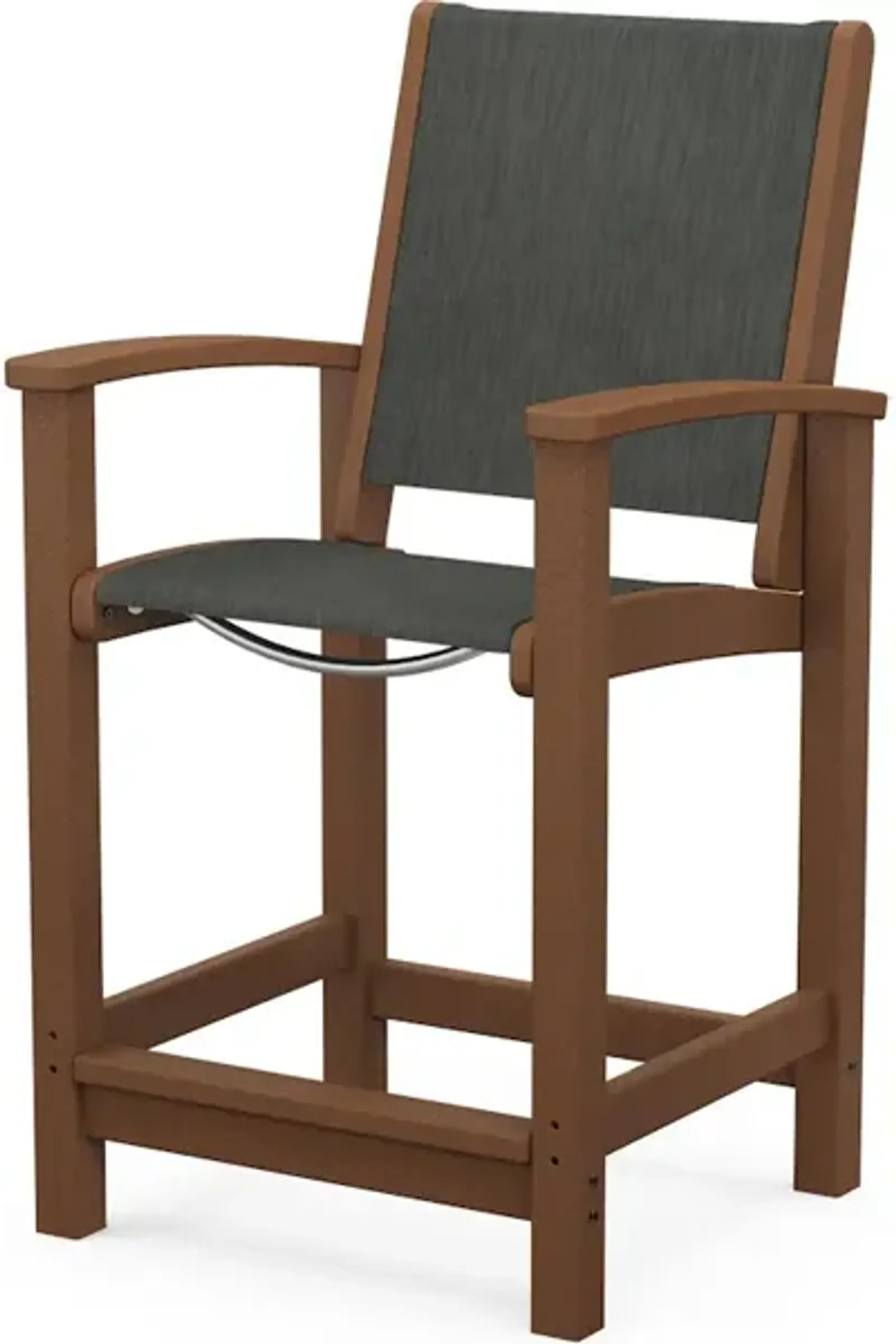 Coastal Counter Chair In Teak Ember Sling