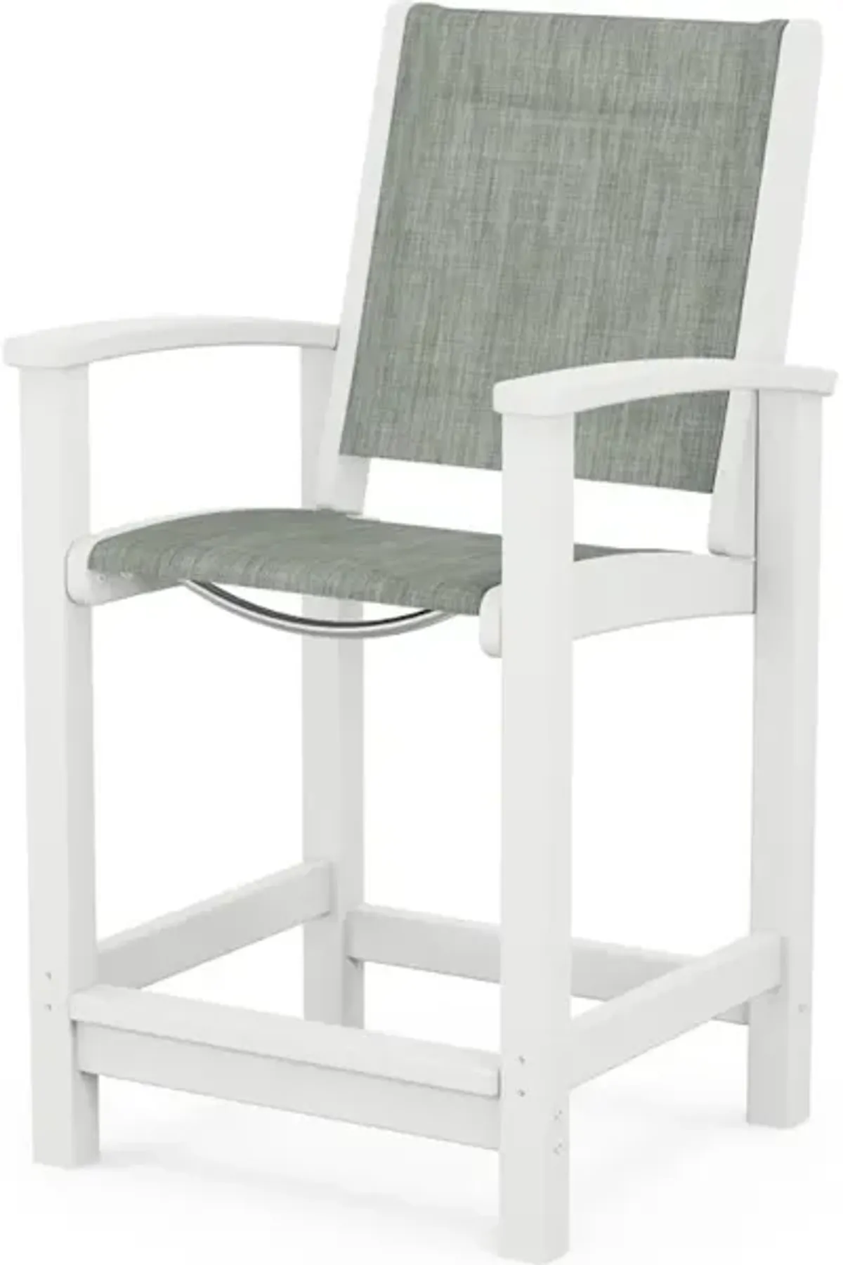 Coastal Counter Chair In White Birch Sling