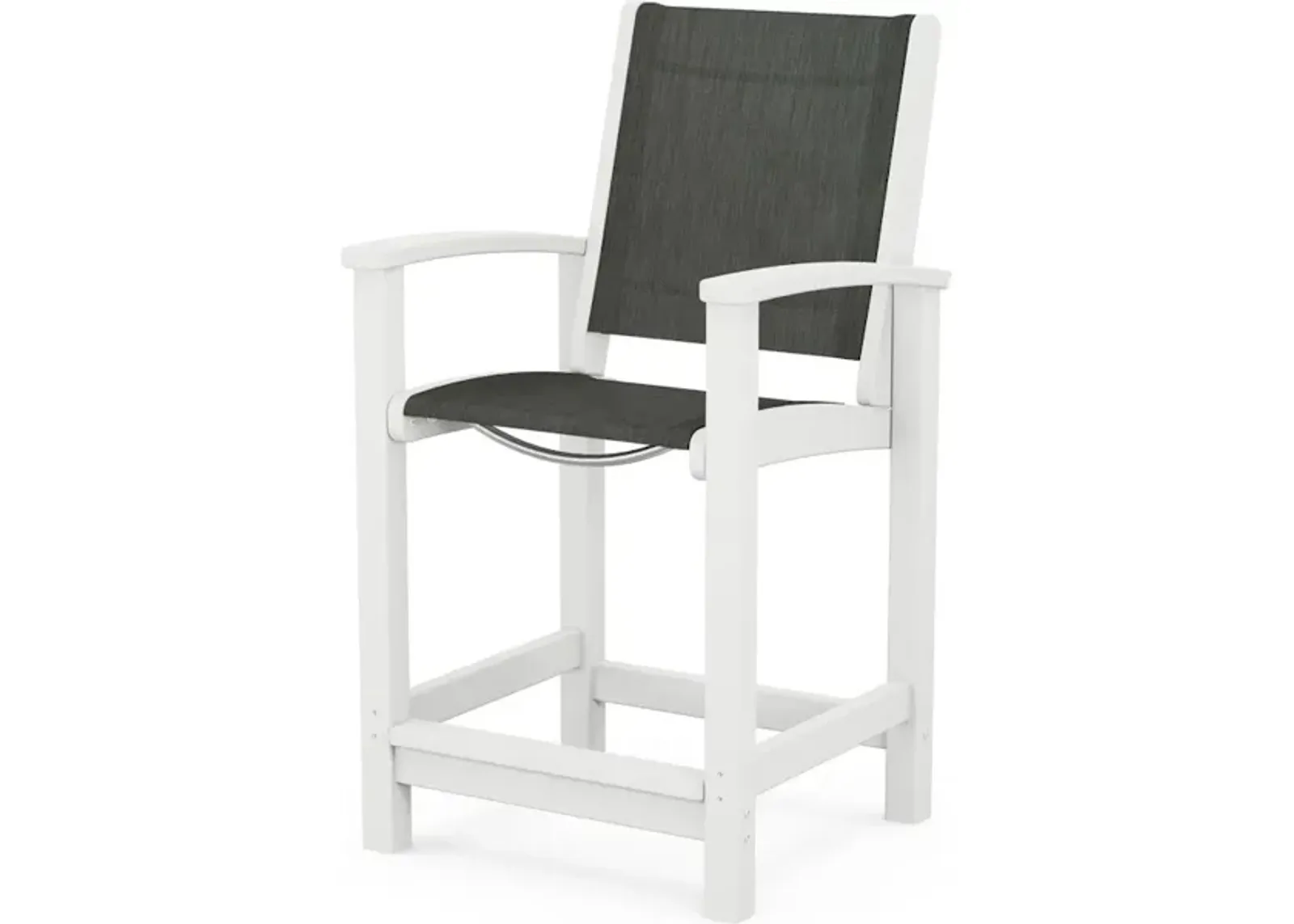 Coastal Counter Chair In White Ember Sling