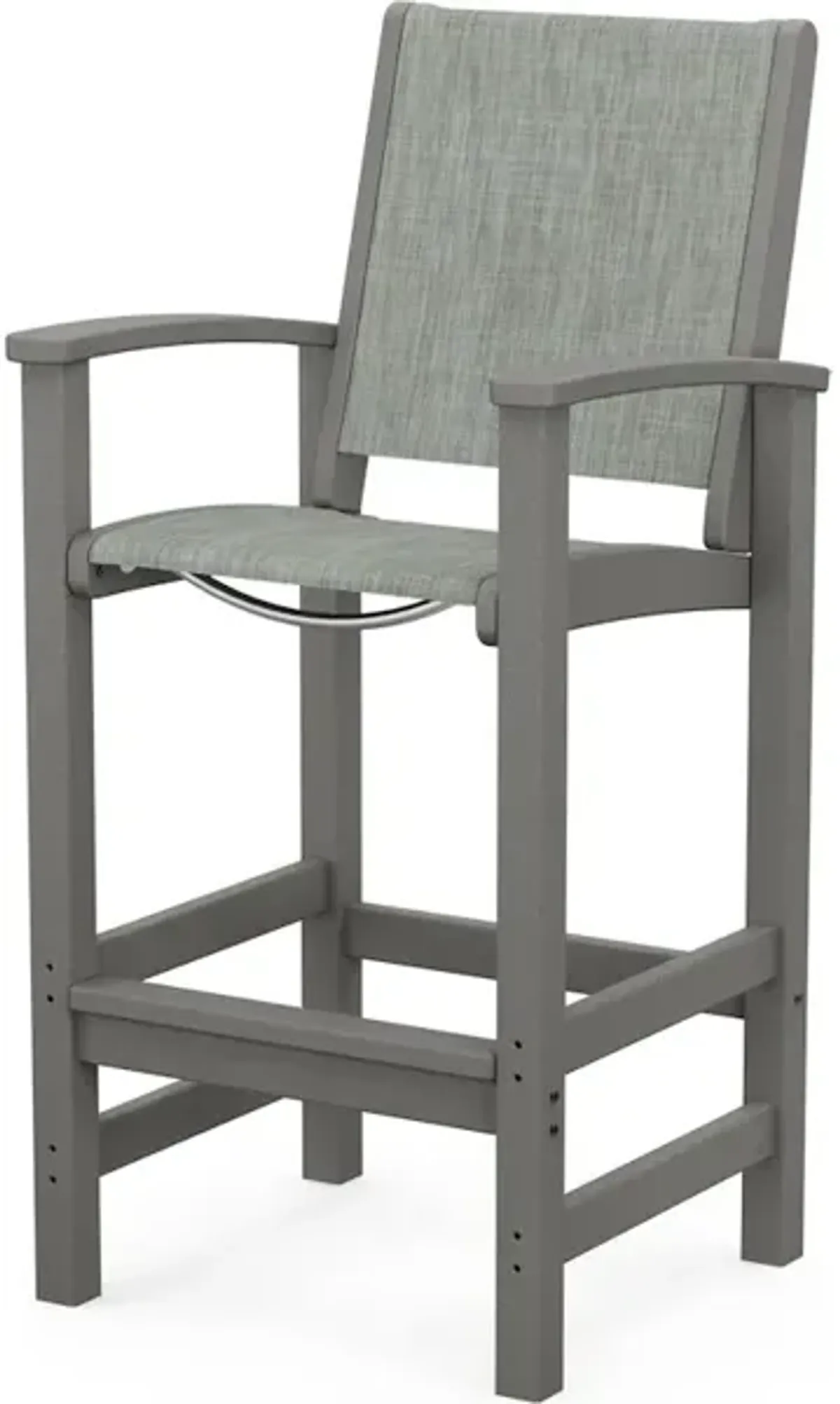 Coastal Bar Chair In Slate Grey Birch Sling