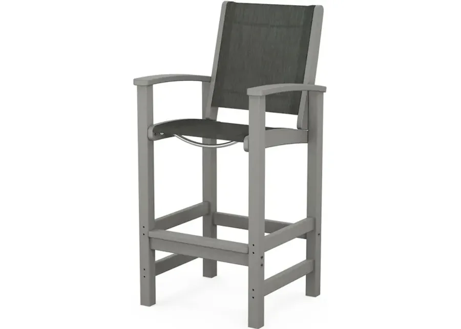 Coastal Bar Chair In Slate Grey Ember Sling