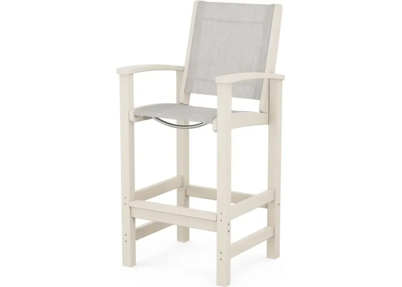 Coastal Bar Chair In Sand Parchment Sling