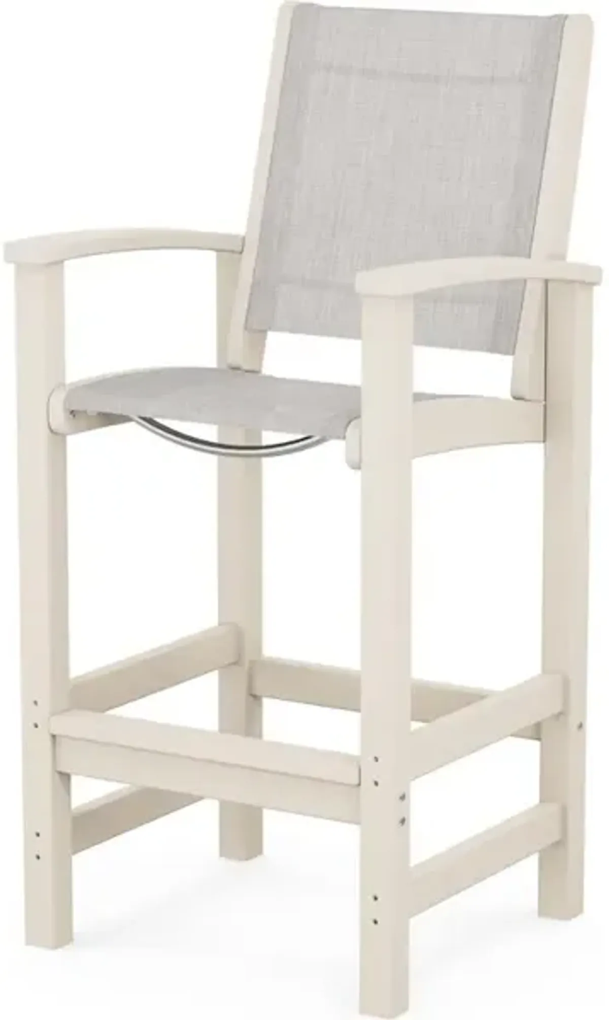 Coastal Bar Chair In Sand Parchment Sling