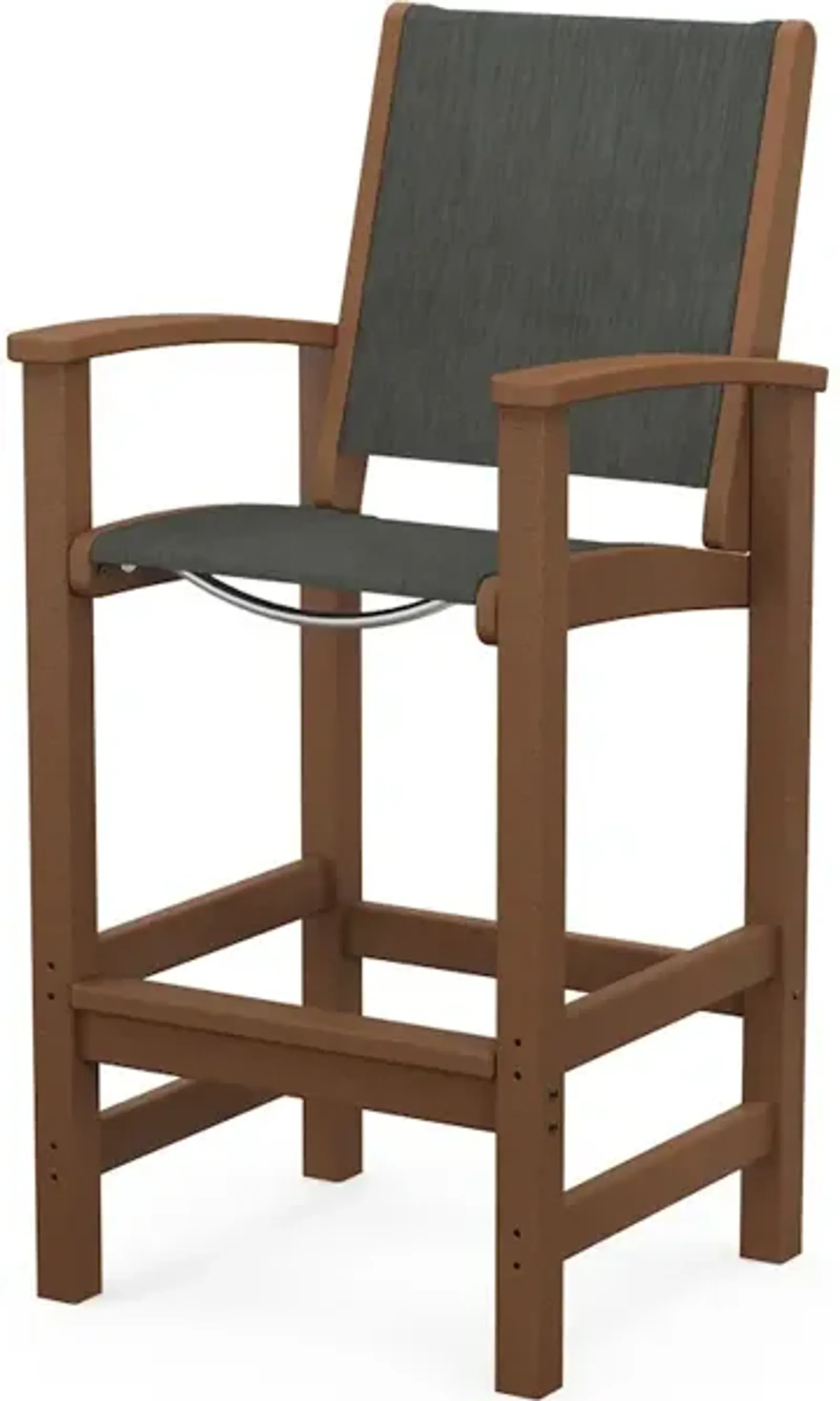 Coastal Bar Chair In Teak Ember Sling