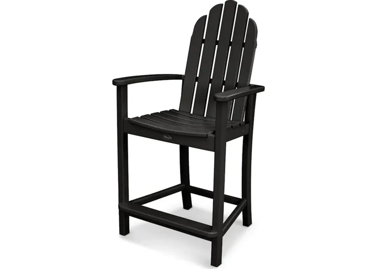 Classic Adirondack Counter Chair In Black