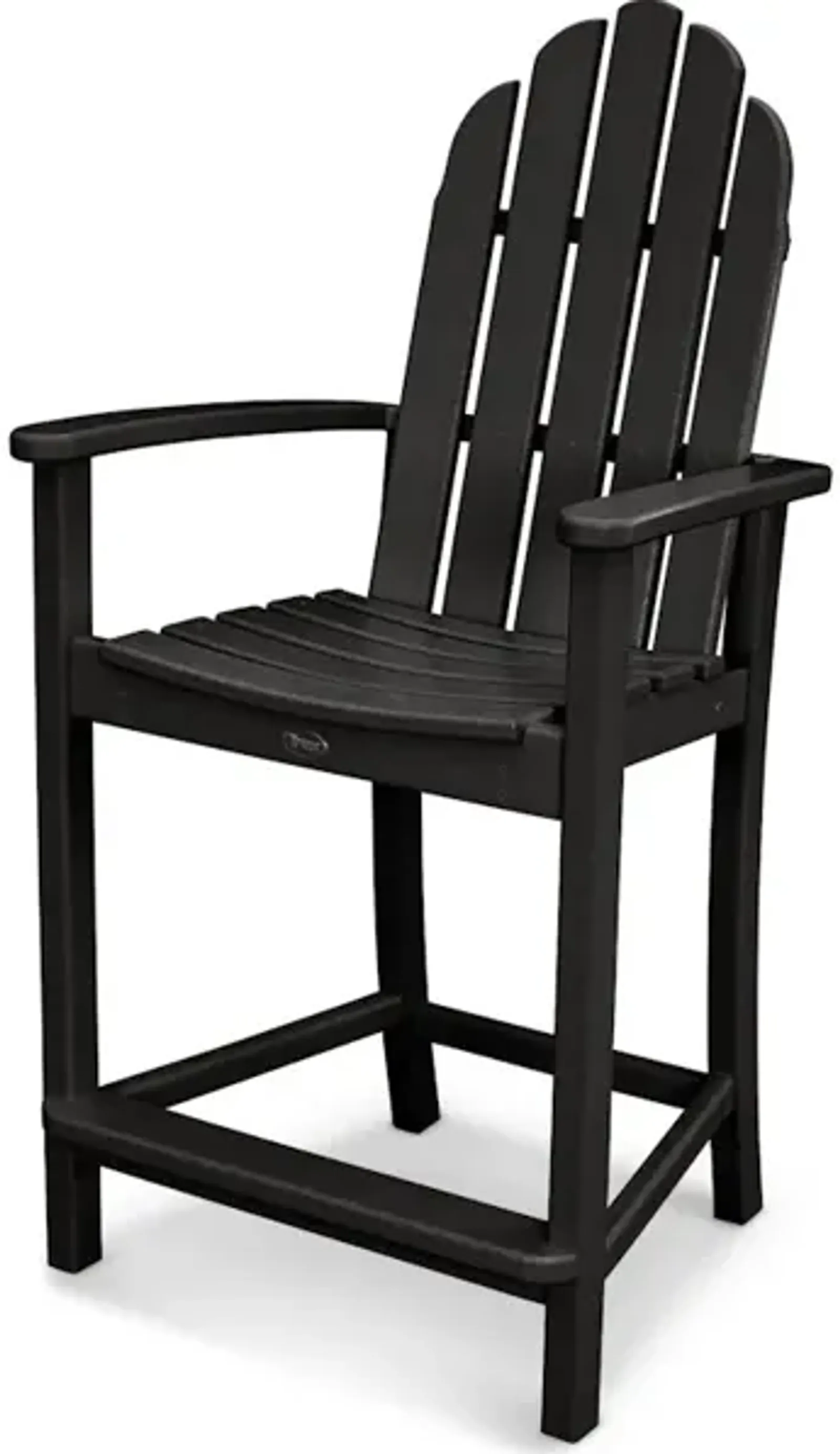 Classic Adirondack Counter Chair In Black