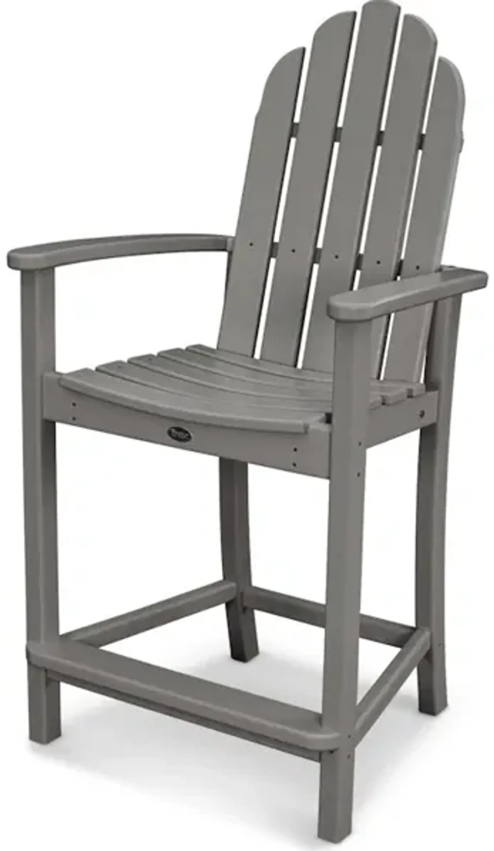 Classic Adirondack Counter Chair In Slate Grey