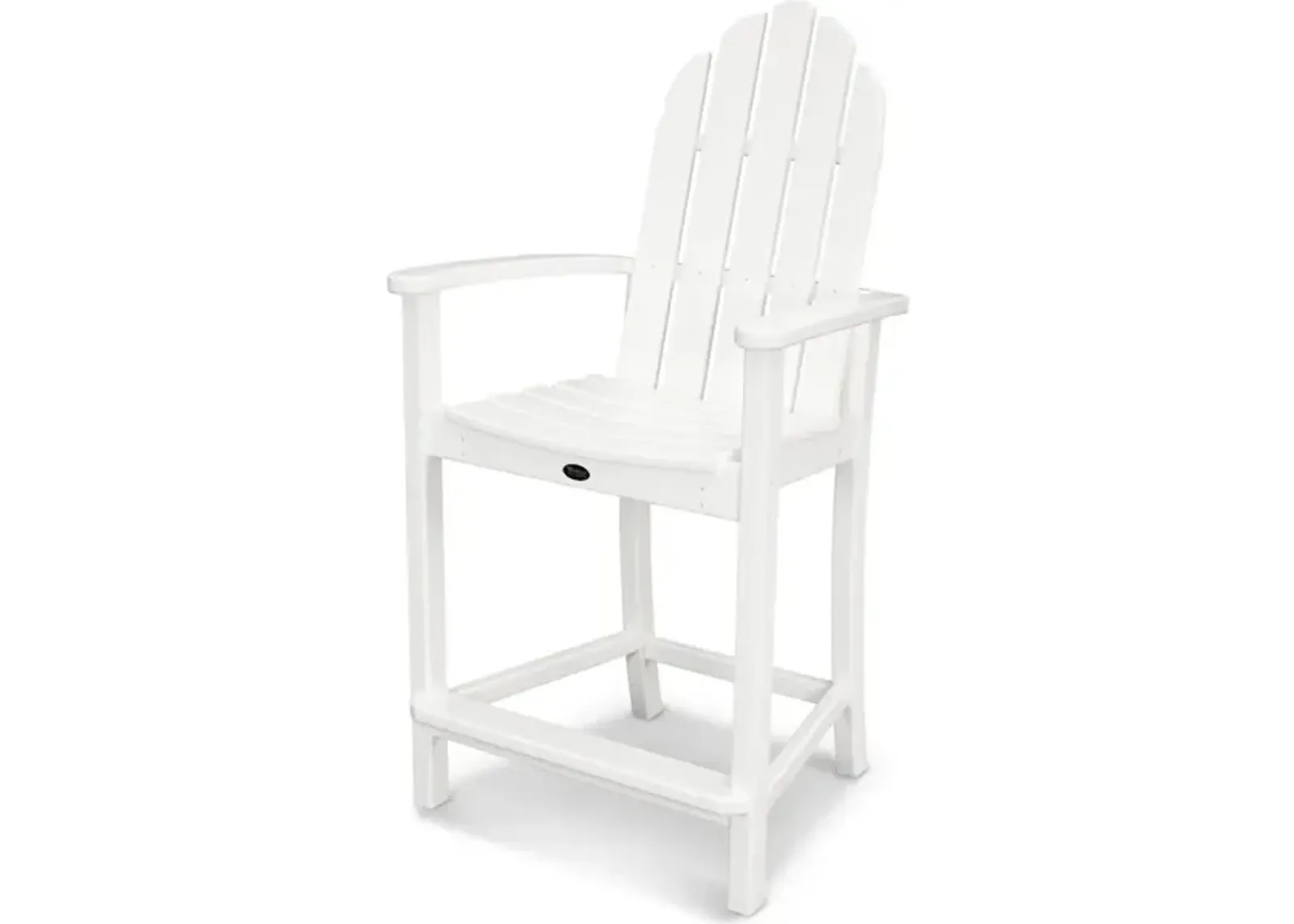 Classic Adirondack Counter Chair In White