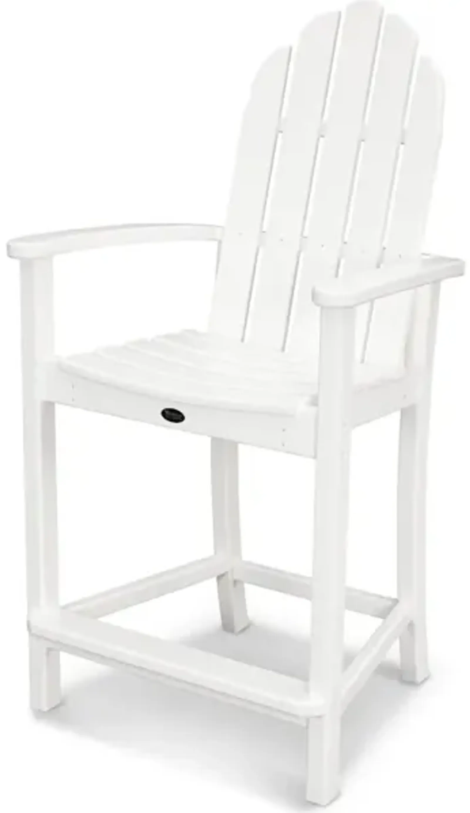 Classic Adirondack Counter Chair In White