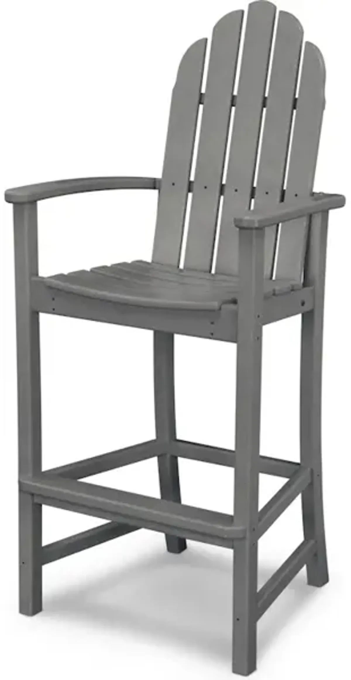 Classic Adirondack Bar Chair In Slate Grey