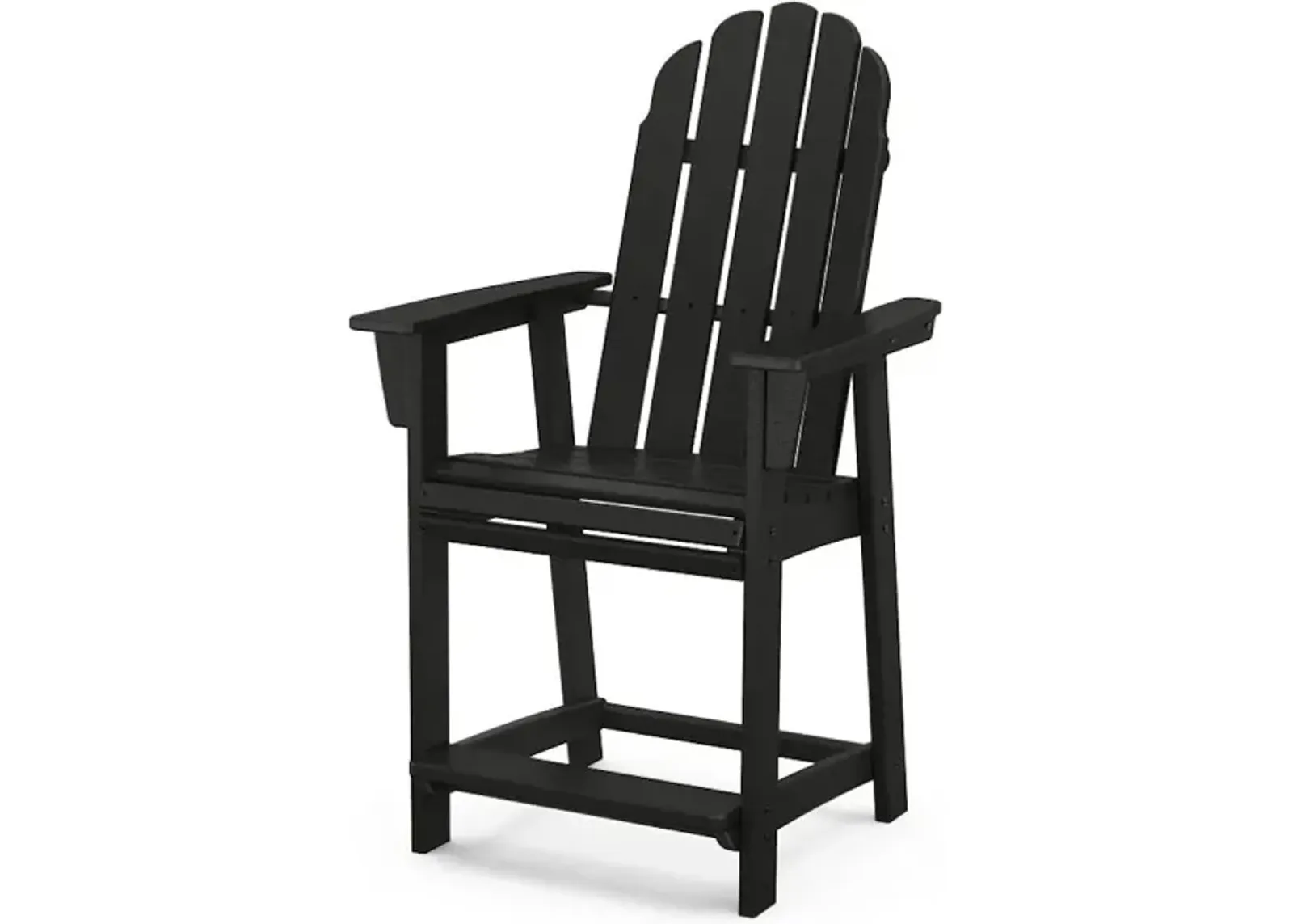 Vineyard Curveback Adirondack Counter Chair In Black