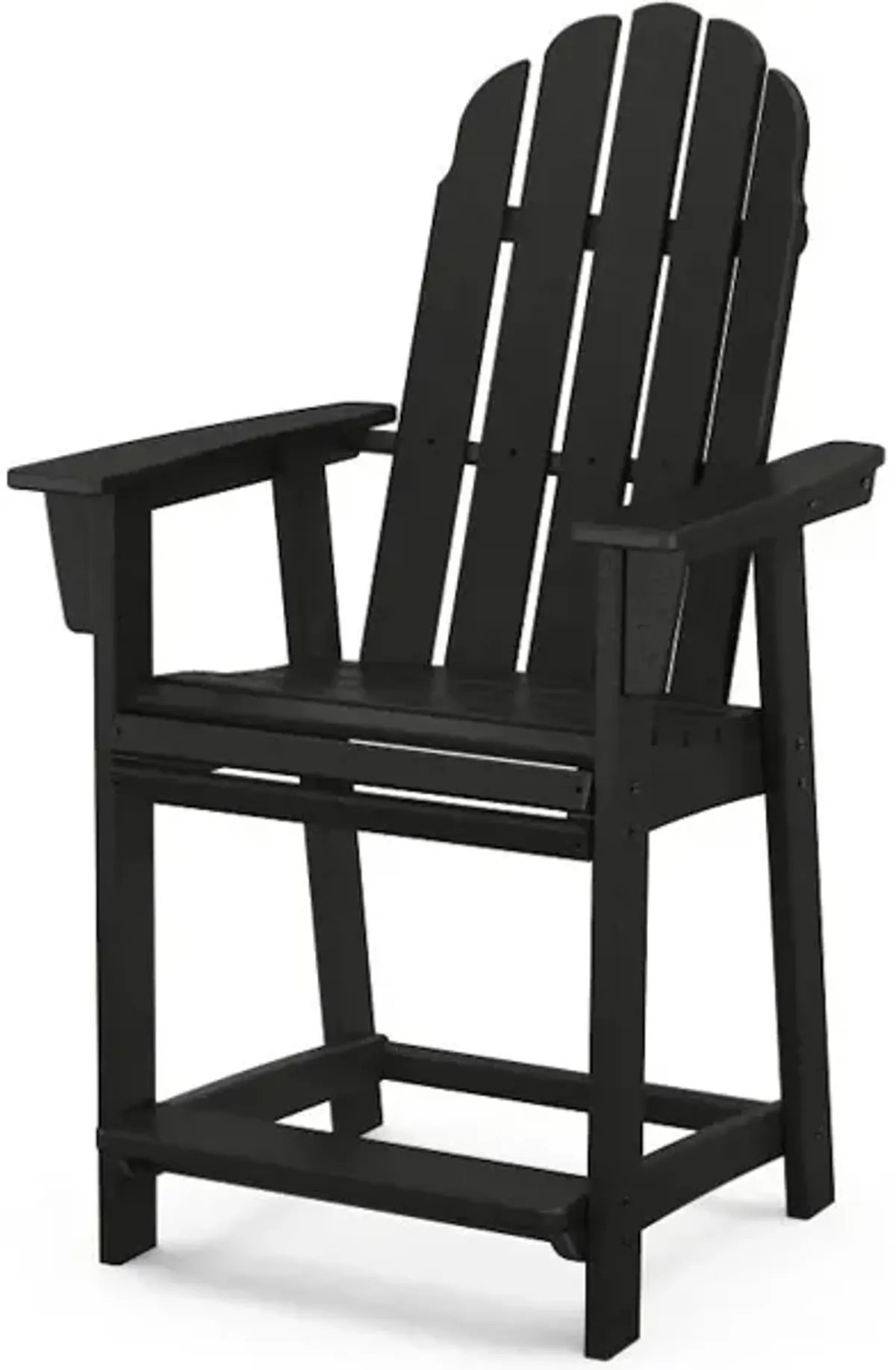 Vineyard Curveback Adirondack Counter Chair In Black