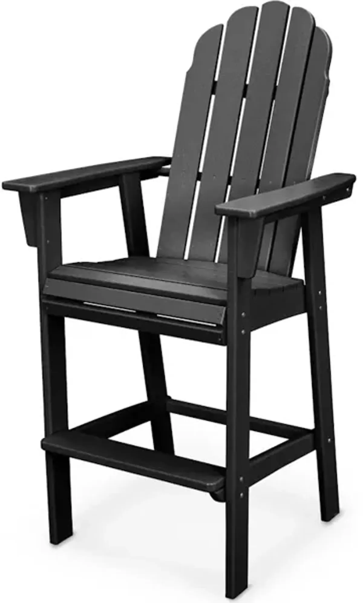 Vineyard Adirondack Bar Chair In Black