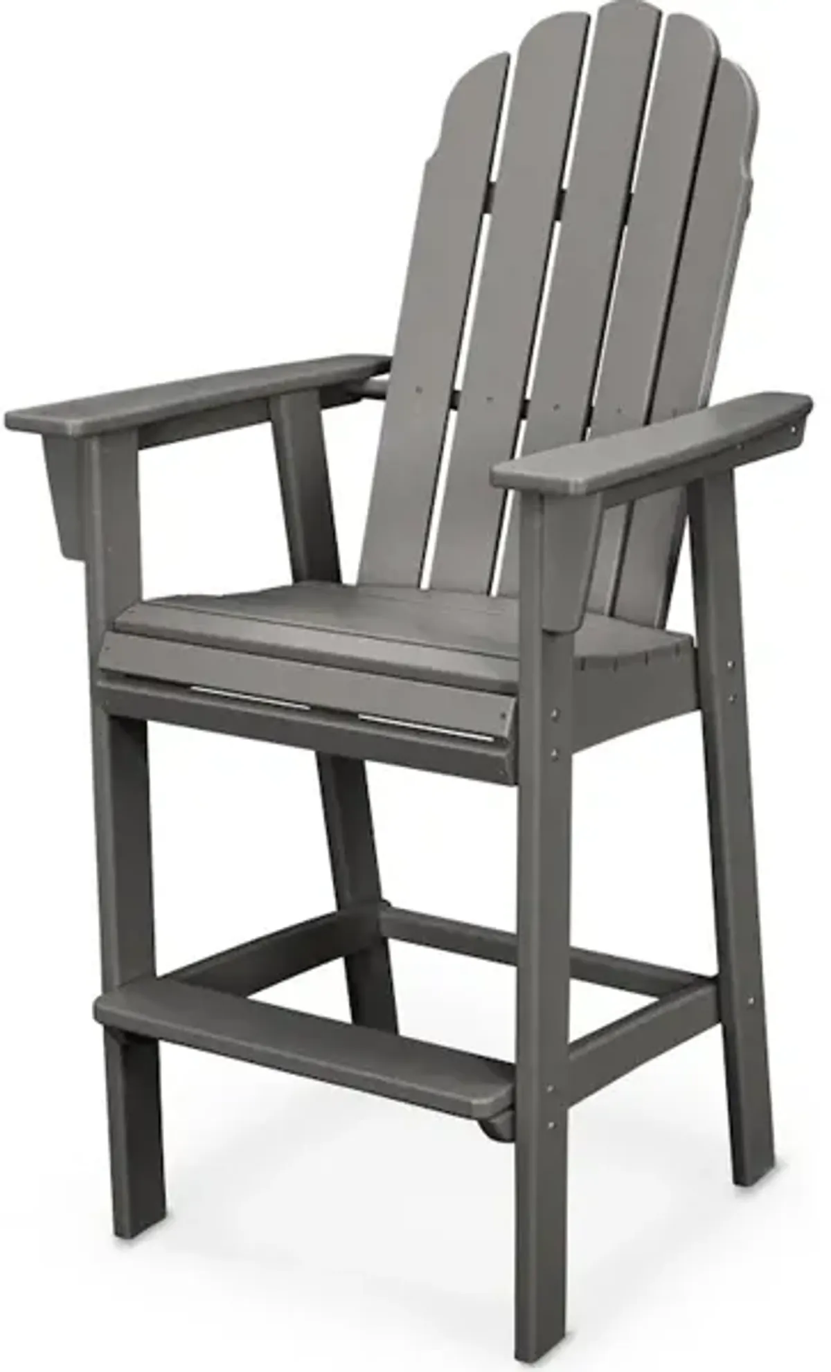 Vineyard Adirondack Bar Chair In Slate Grey