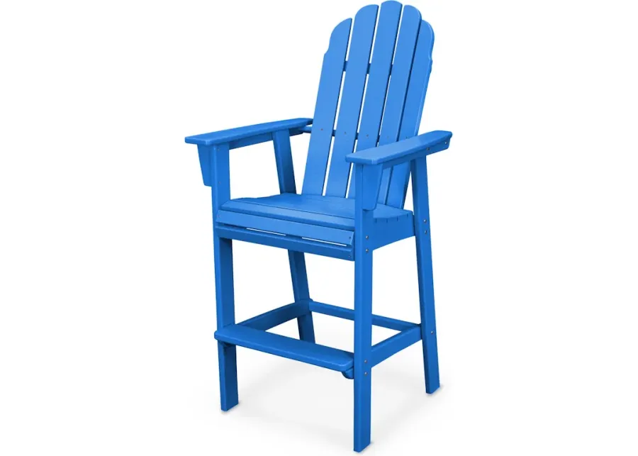 Vineyard Adirondack Bar Chair In Pacific Blue