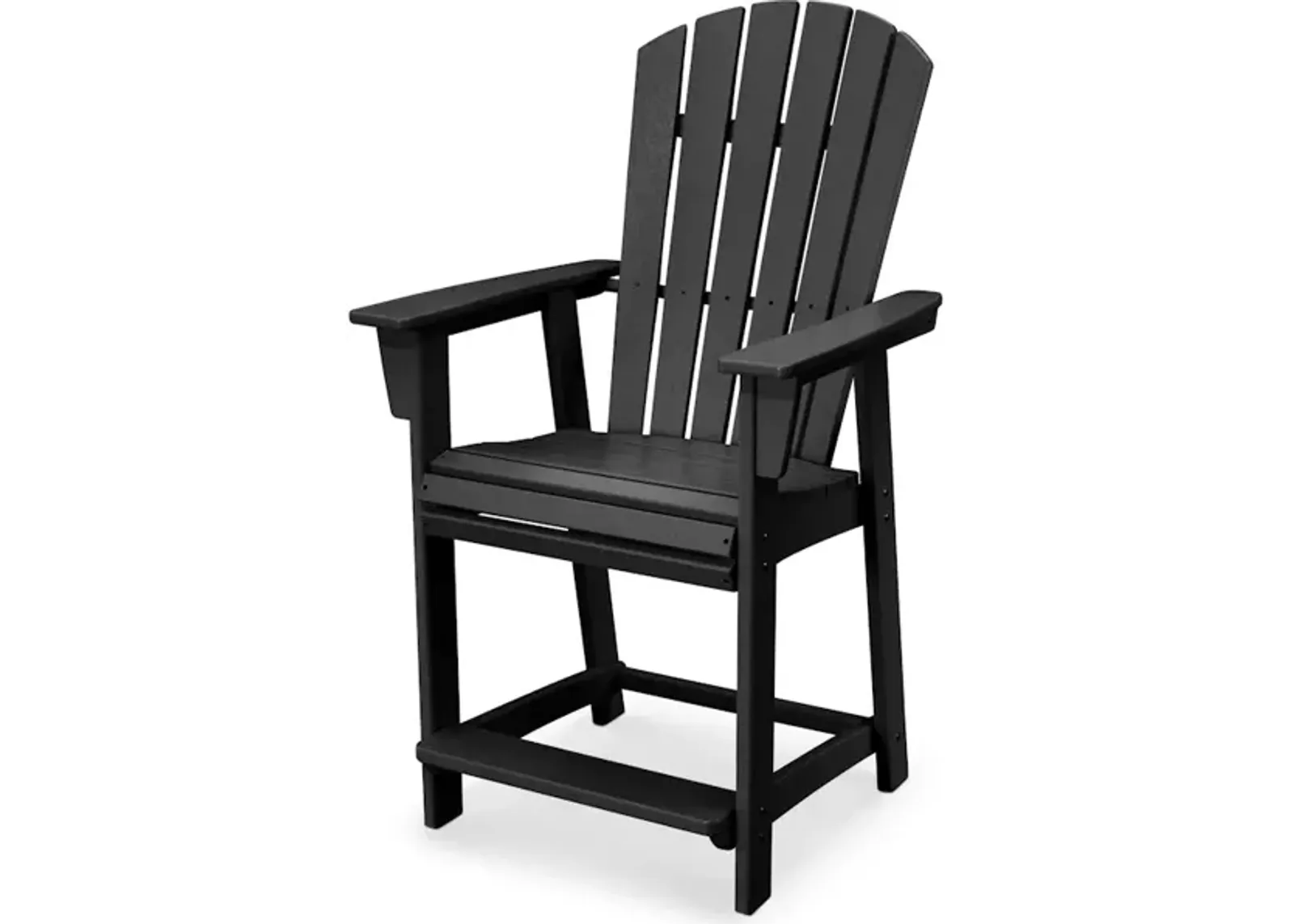 Nautical Adirondack Counter Chair In Black