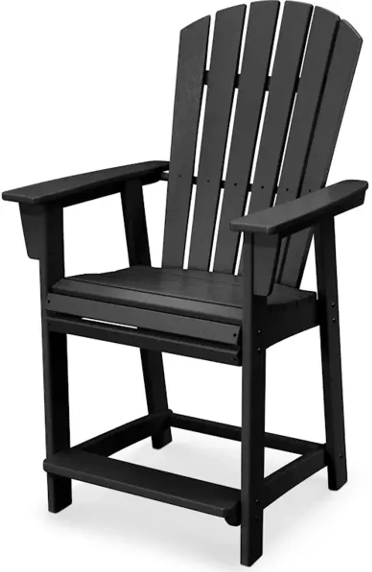 Nautical Adirondack Counter Chair In Black