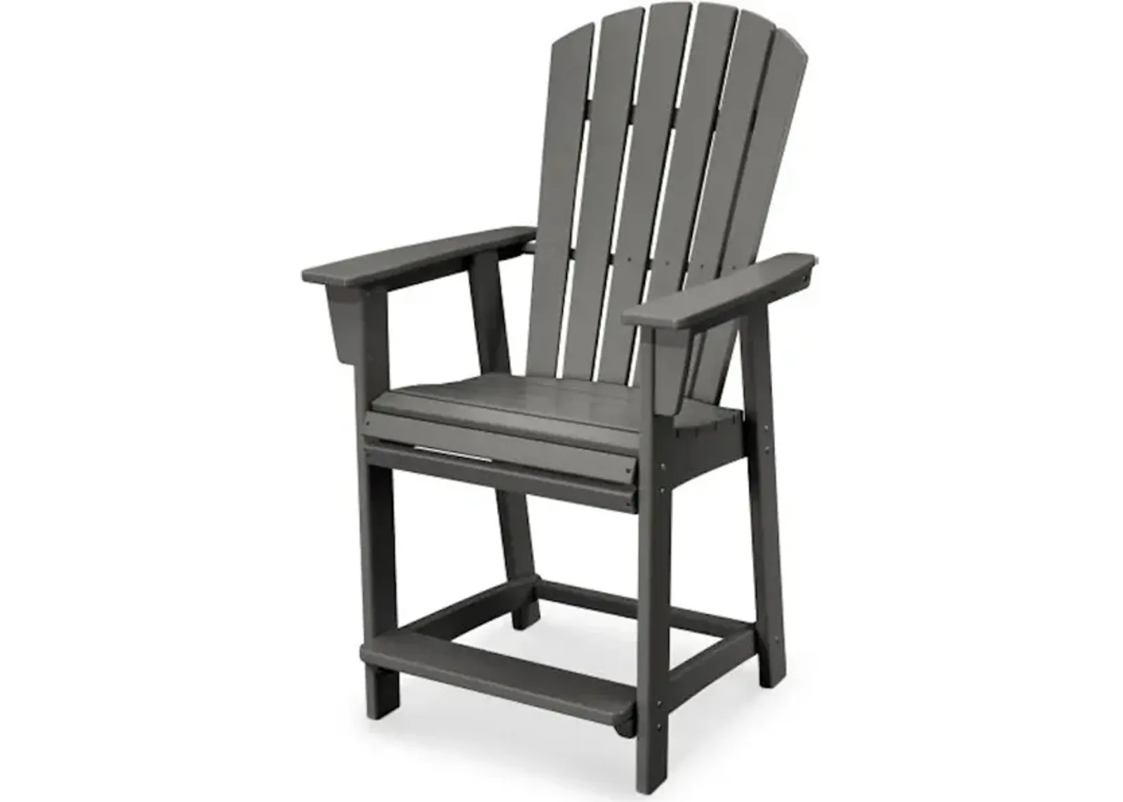 Nautical Adirondack Counter Chair In Slate Grey