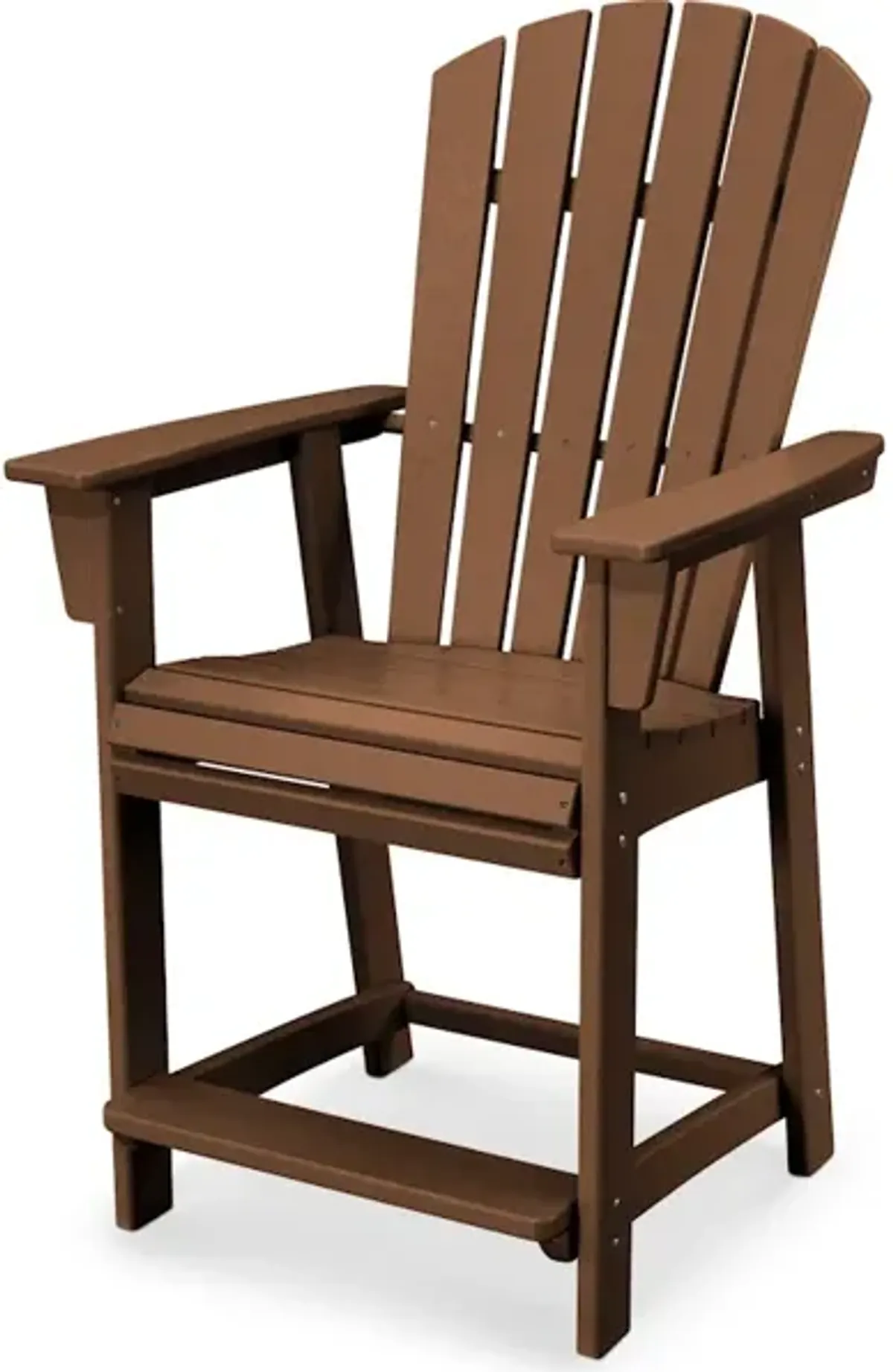 Nautical Adirondack Counter Chair In Teak
