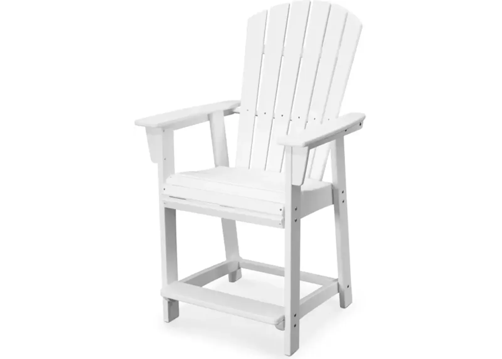 Nautical Adirondack Counter Chair In White