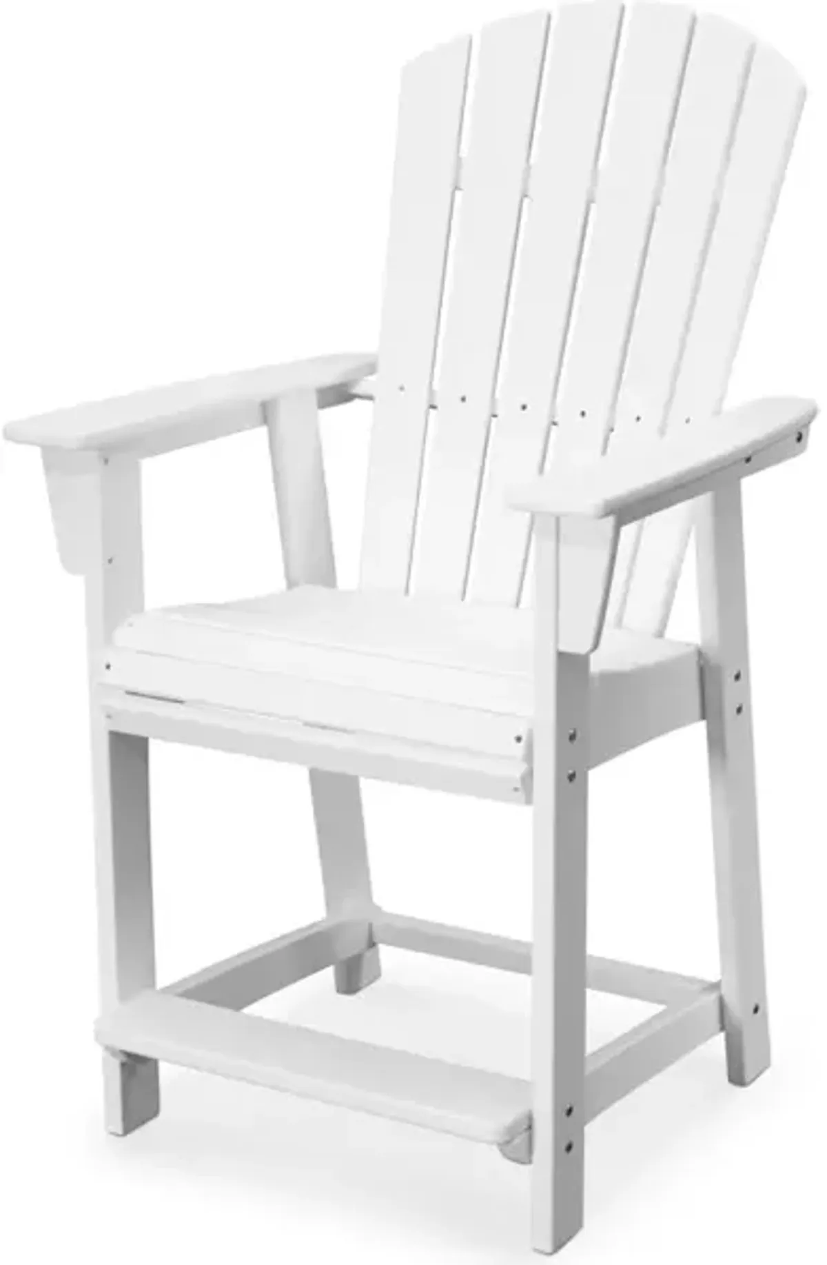 Nautical Adirondack Counter Chair In White