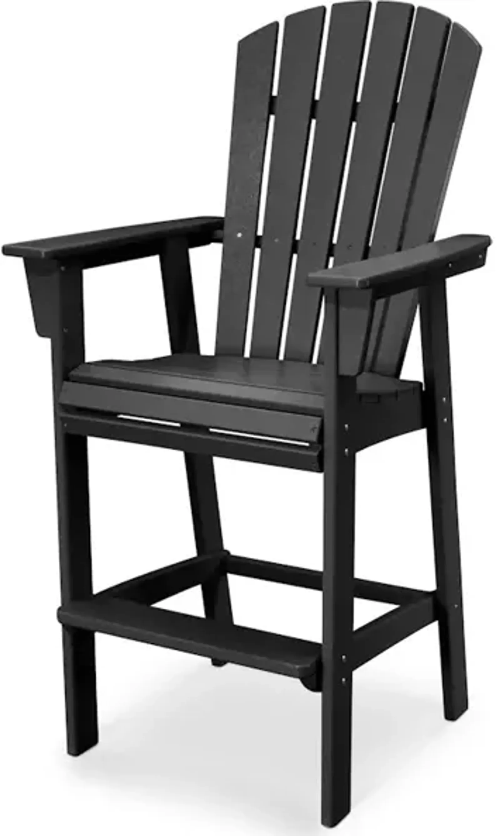 Nautical Adirondack Bar Chair In Black