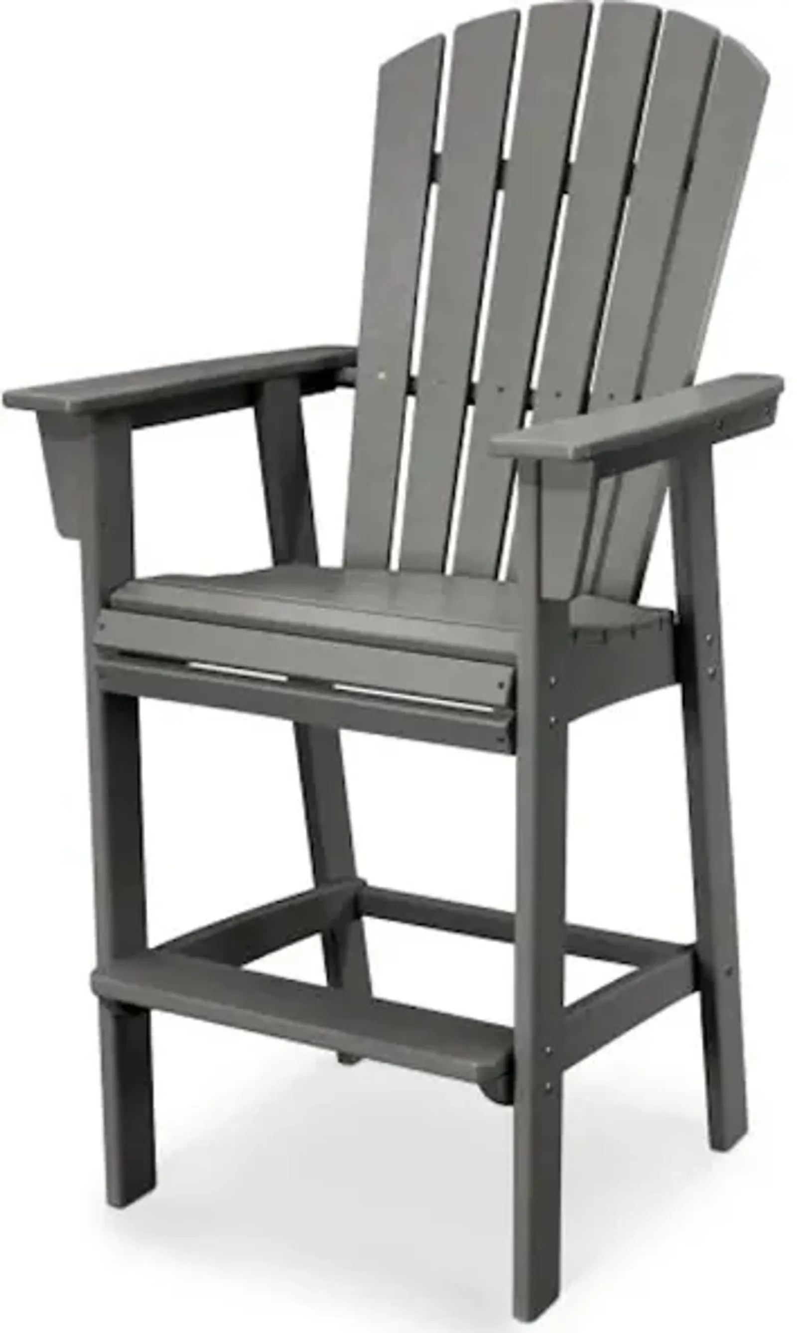 Nautical Adirondack Bar Chair In Slate Grey