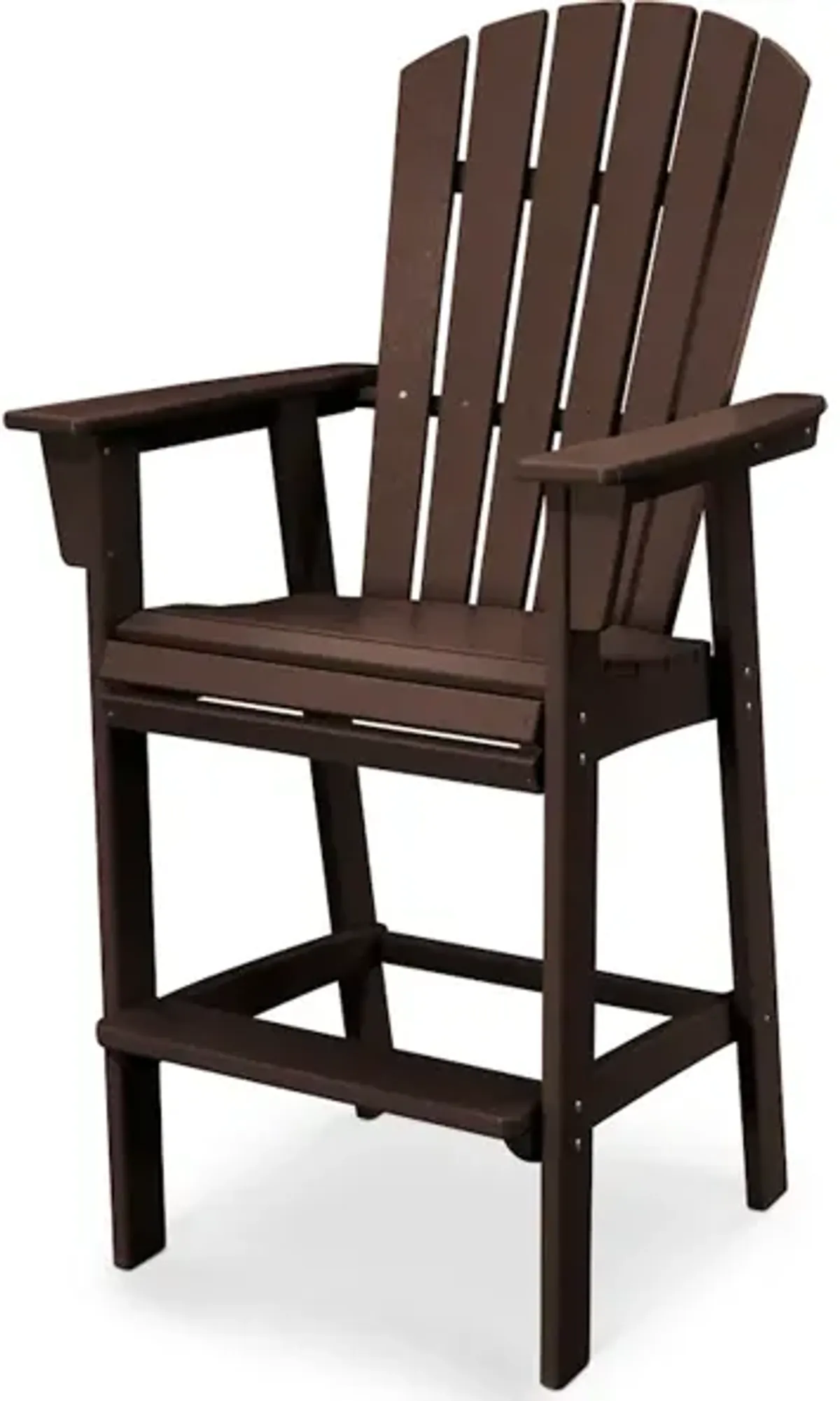 Nautical Adirondack Bar Chair In Mahogany