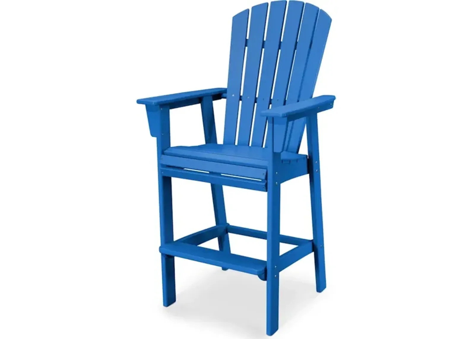 Nautical Adirondack Bar Chair In Pacific Blue