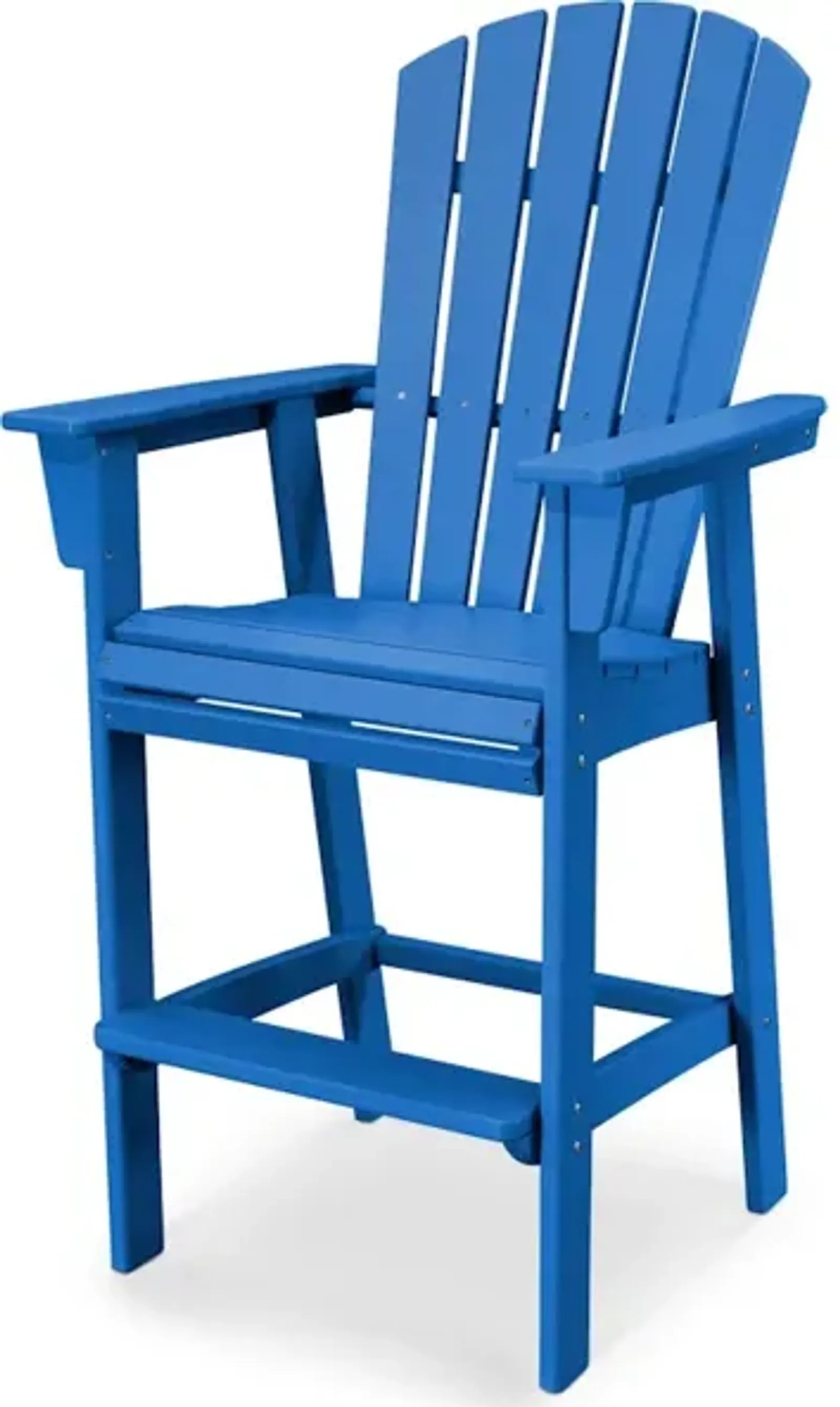 Nautical Adirondack Bar Chair In Pacific Blue