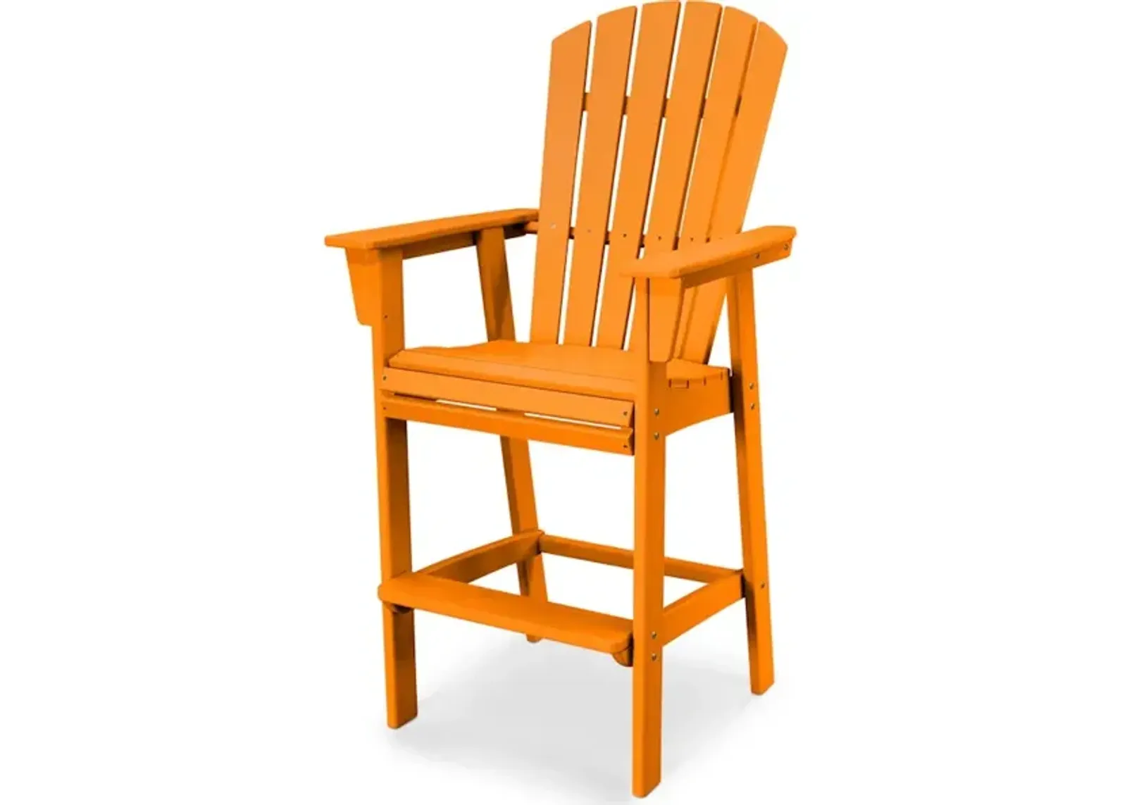 Nautical Adirondack Bar Chair In Tangerine