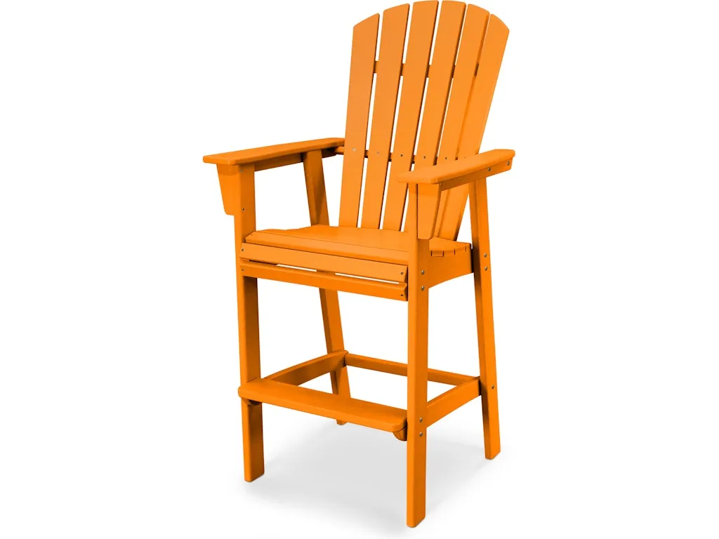 Nautical Adirondack Bar Chair In Tangerine