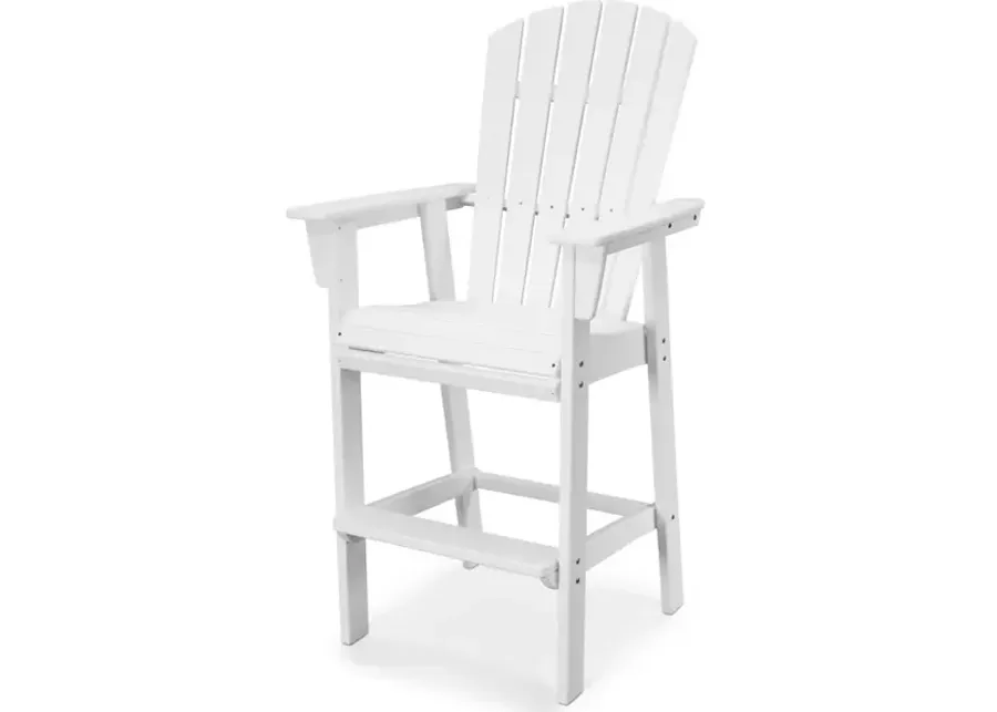 Nautical Adirondack Bar Chair In White