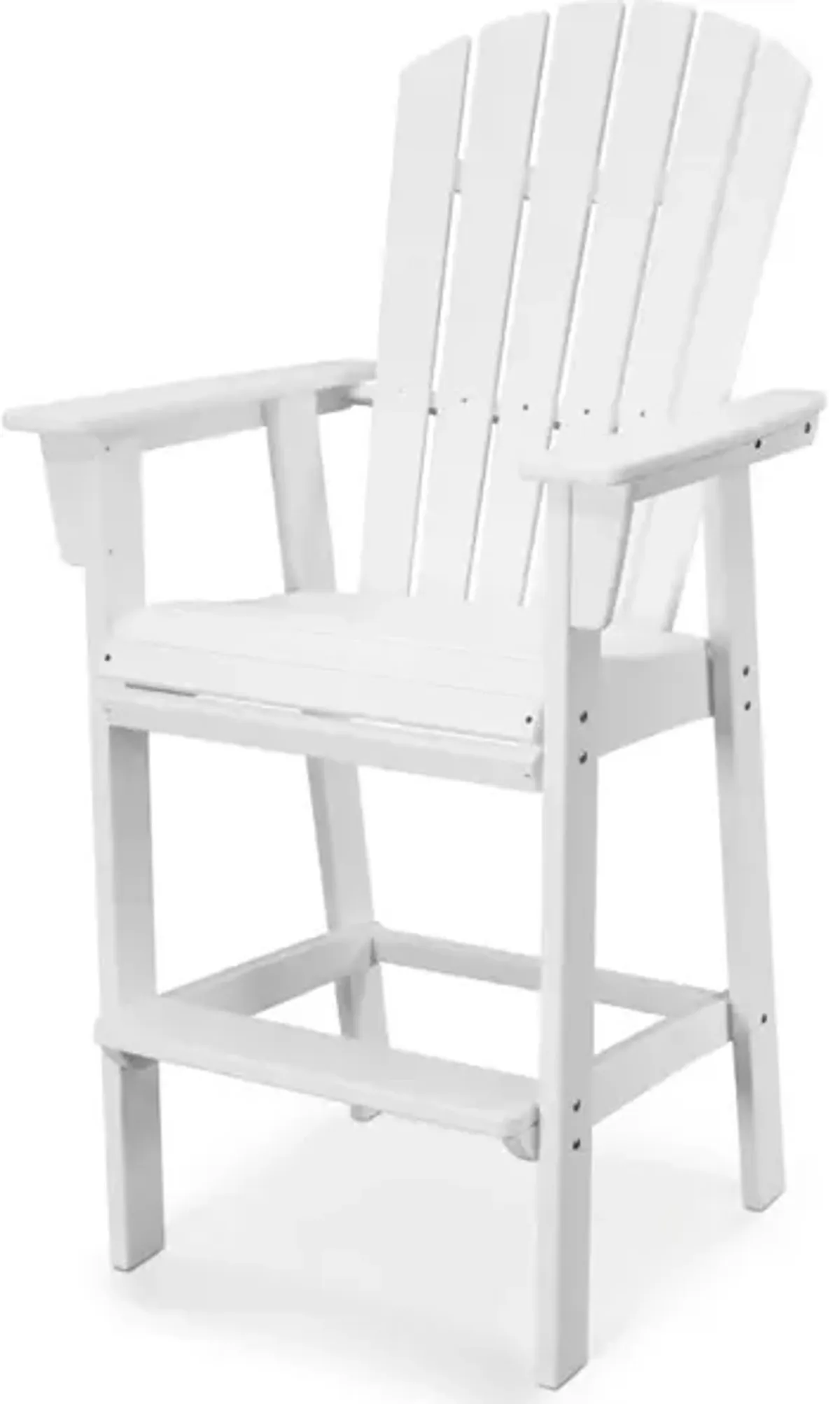 Nautical Adirondack Bar Chair In White