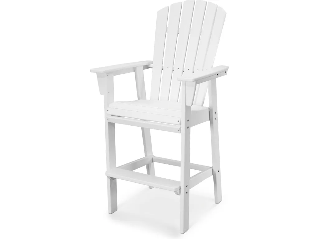 Nautical Adirondack Bar Chair In White