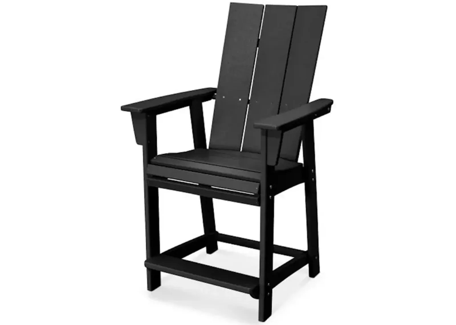 Modern Adirondack Counter Chair In Black