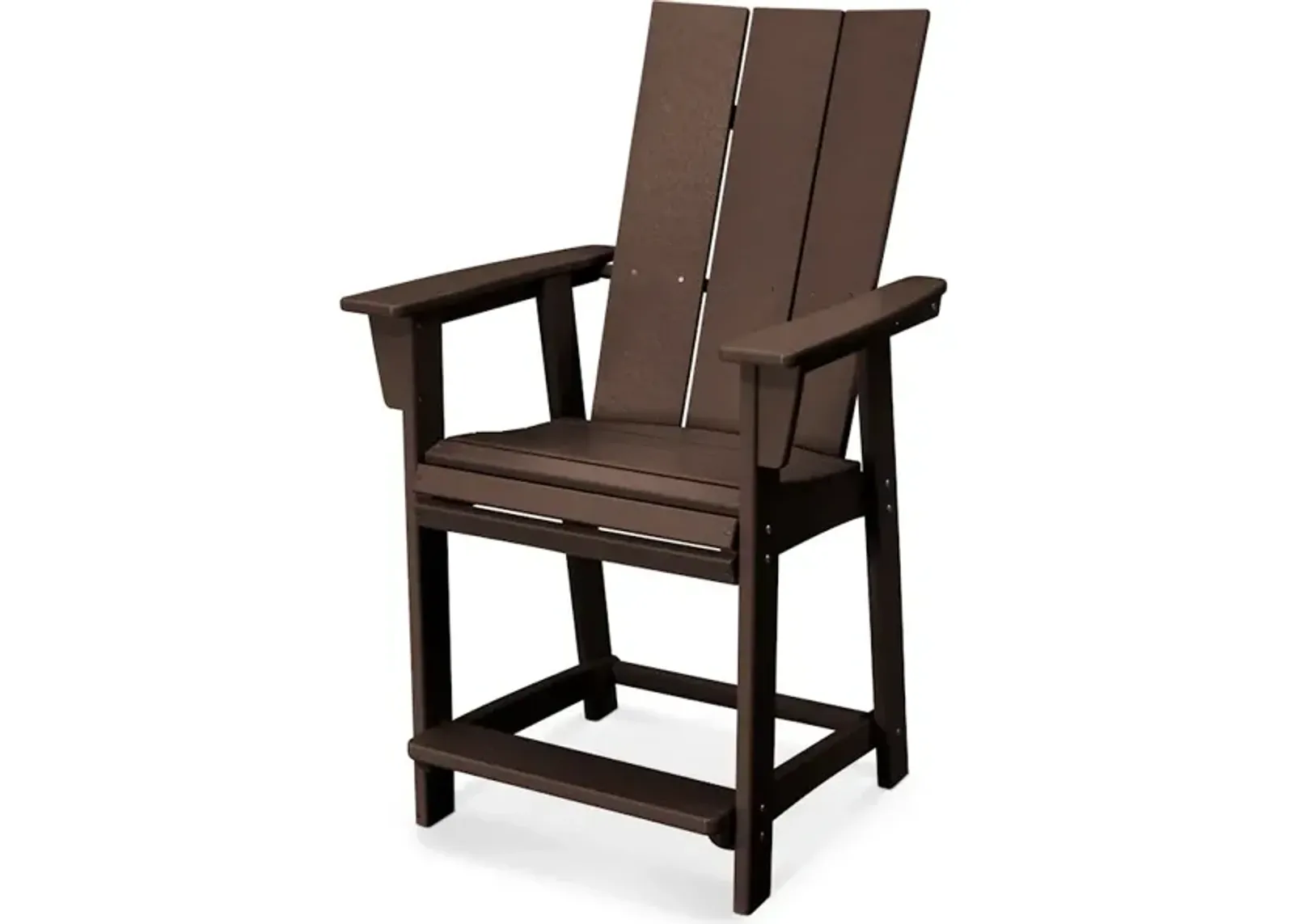 Modern Adirondack Counter Chair In Mahogany