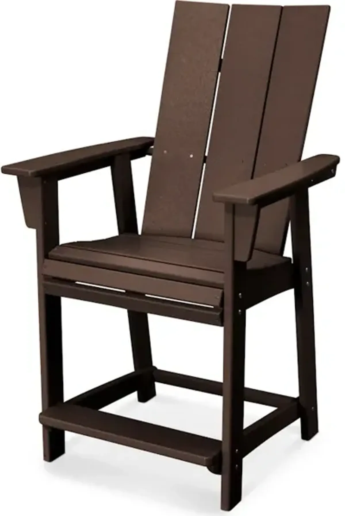 Modern Adirondack Counter Chair In Mahogany