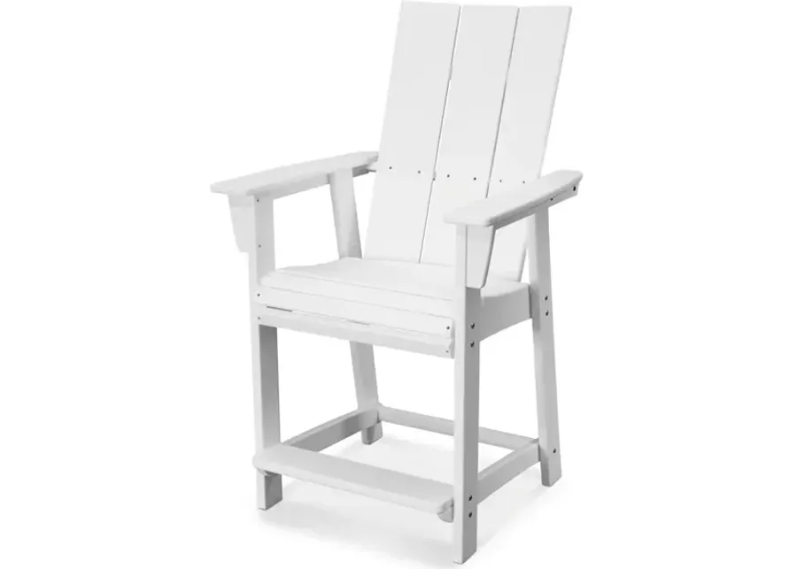 Modern Adirondack Counter Chair In White