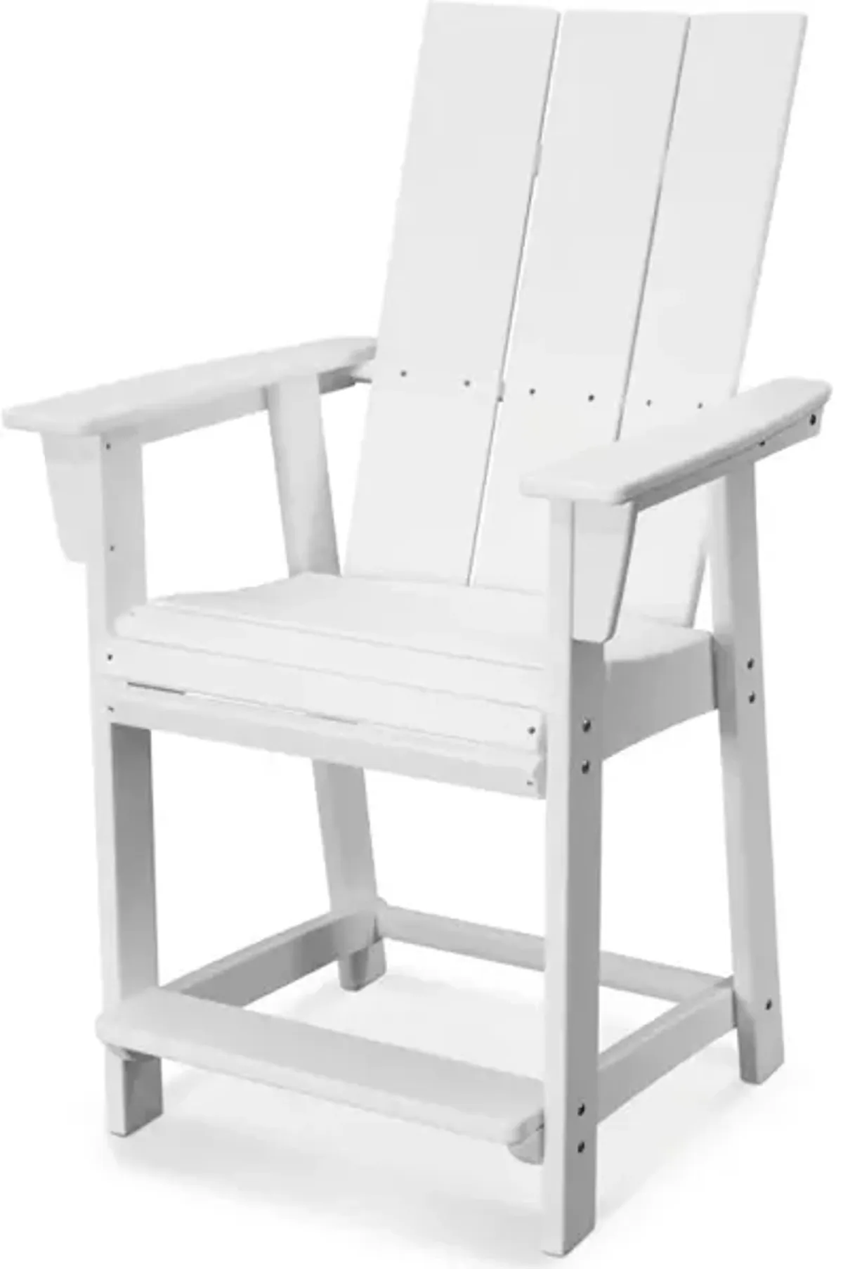 Modern Adirondack Counter Chair In White