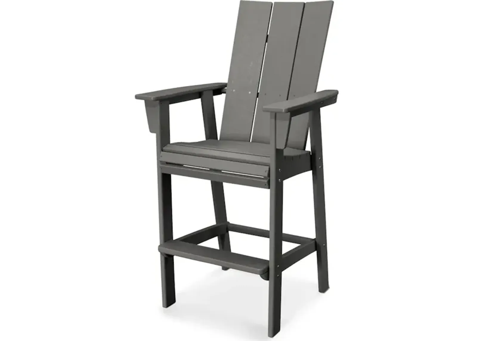 Modern Adirondack Bar Chair In Slate Grey