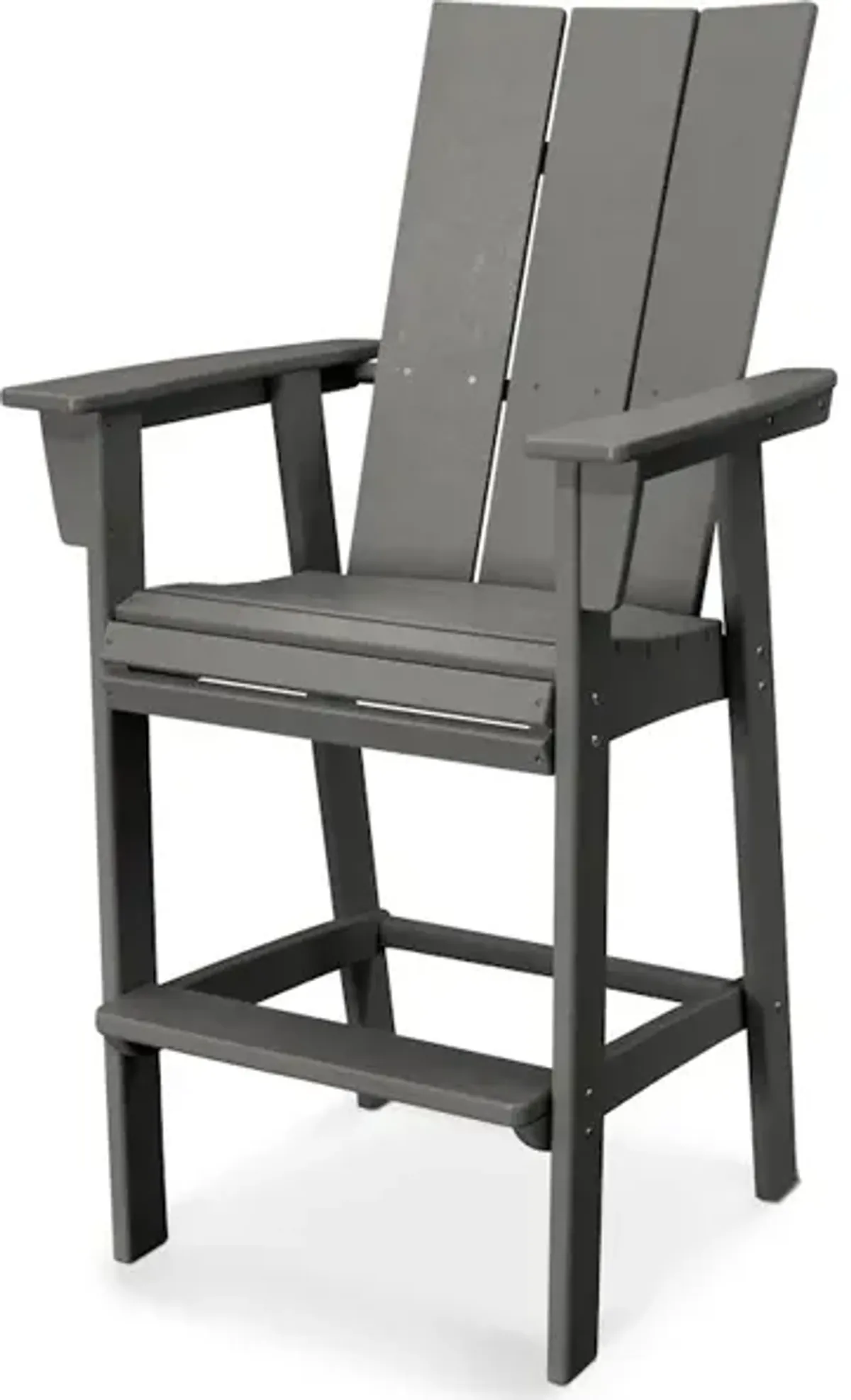 Modern Adirondack Bar Chair In Slate Grey