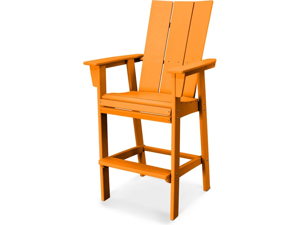 Modern Adirondack Bar Chair In Tangerine