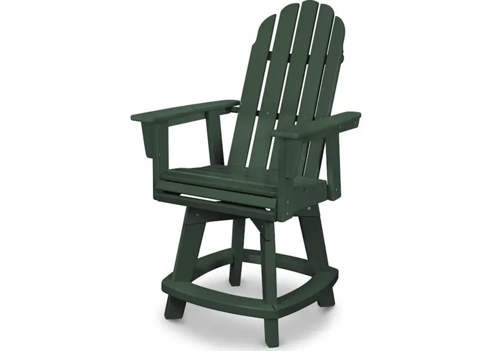 Vineyard Adirondack Swivel Counter Chair In Green