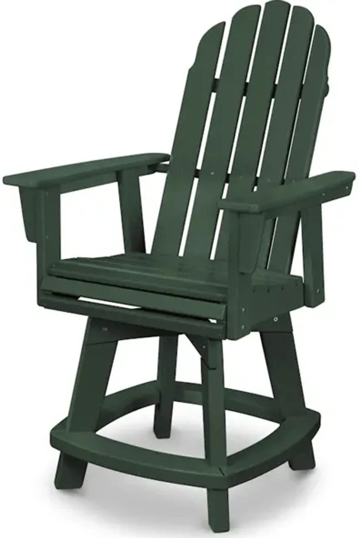 Vineyard Adirondack Swivel Counter Chair In Green