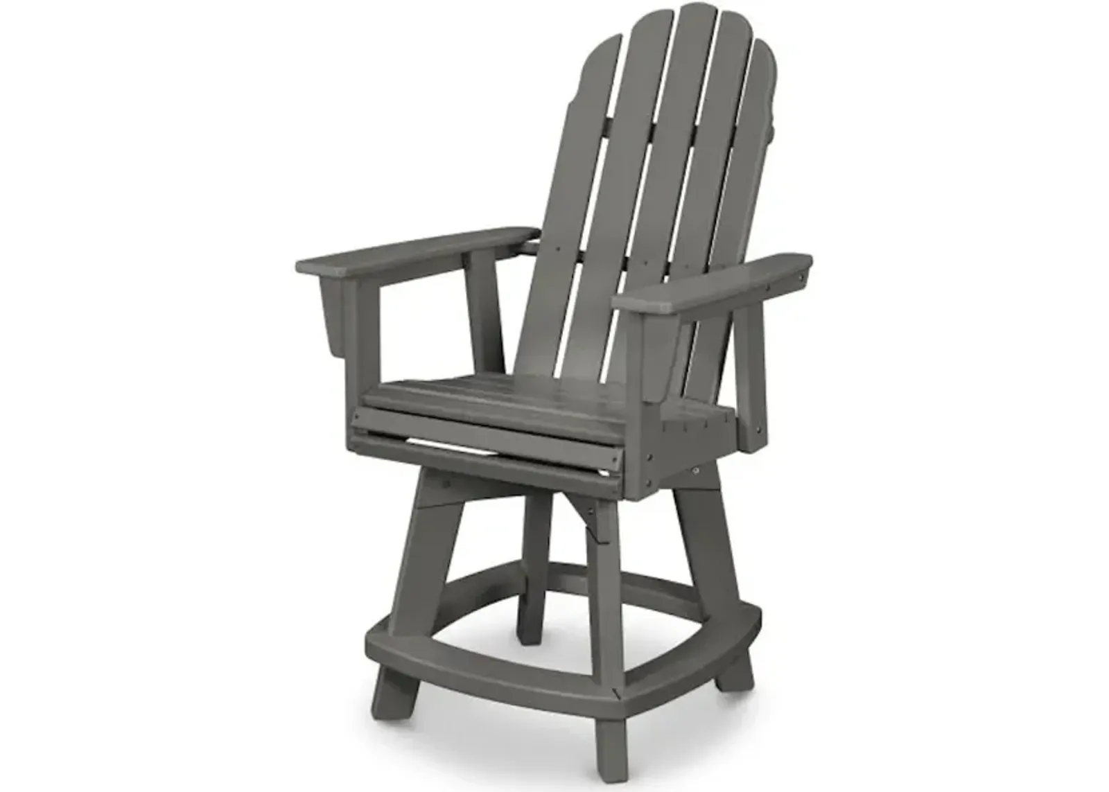 Vineyard Adirondack Swivel Counter Chair In Slate Grey