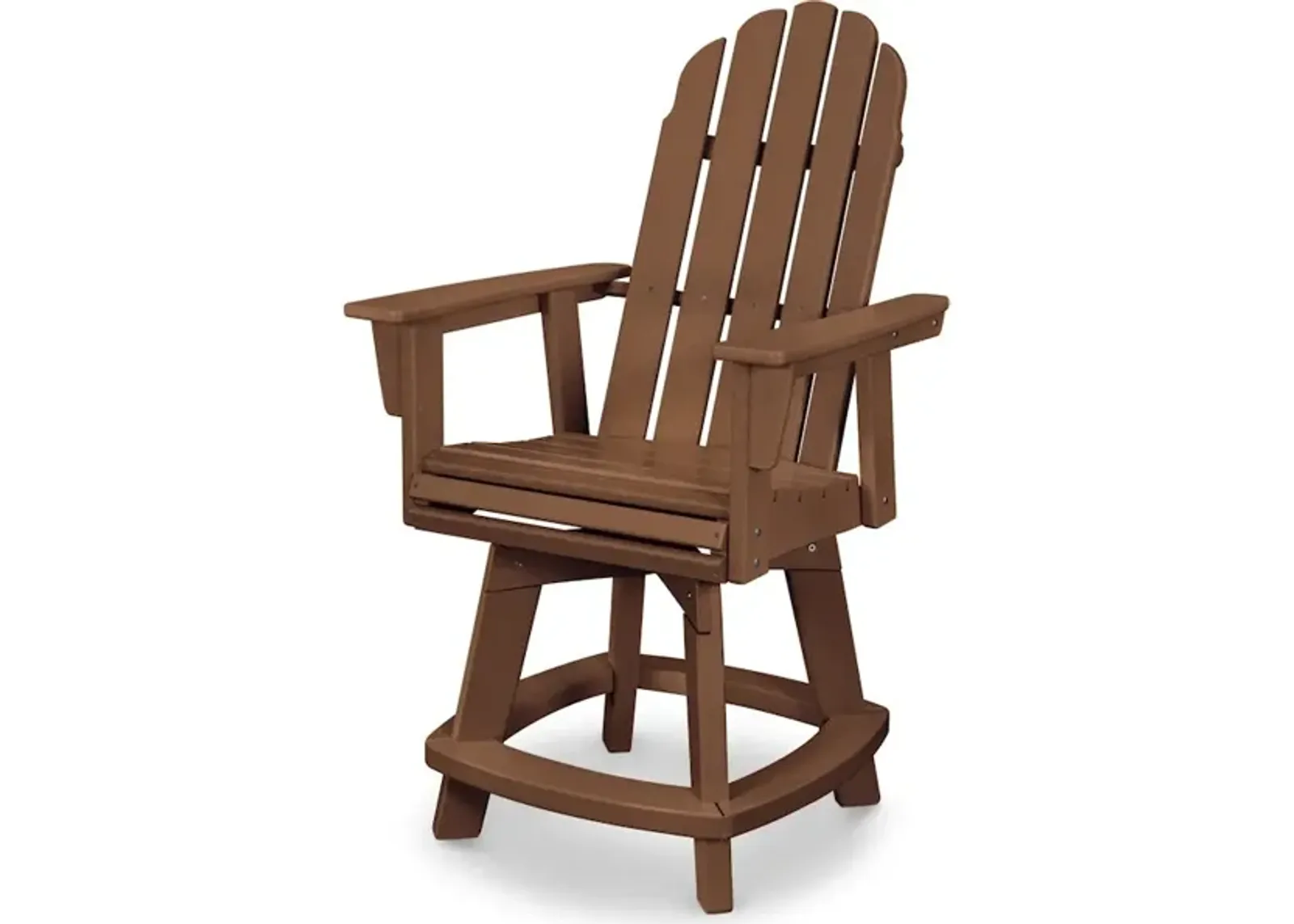 Vineyard Adirondack Swivel Counter Chair In Teak